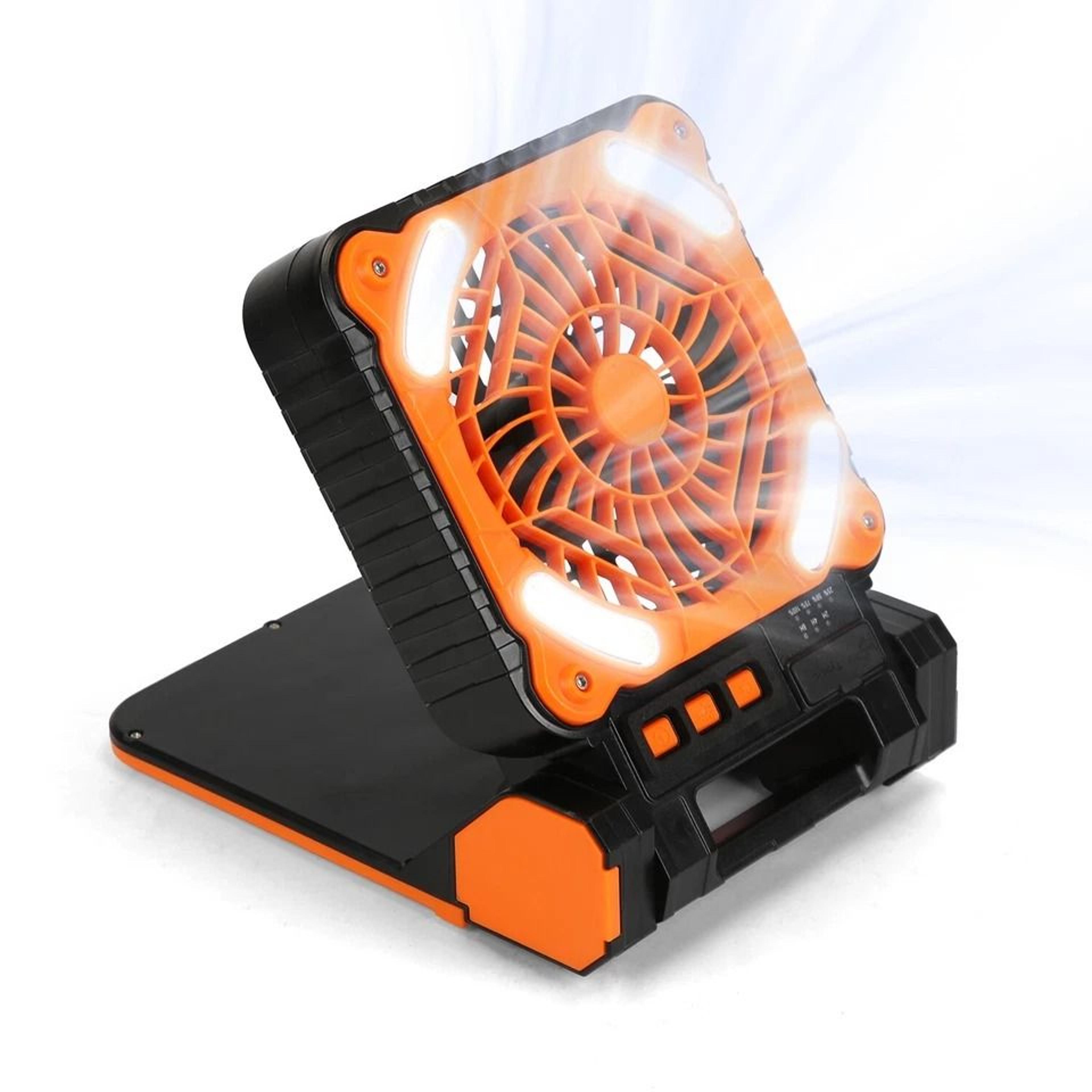 summer fan speeds, solar powered camping fan & light, portable picnic fan with led lights, light modes