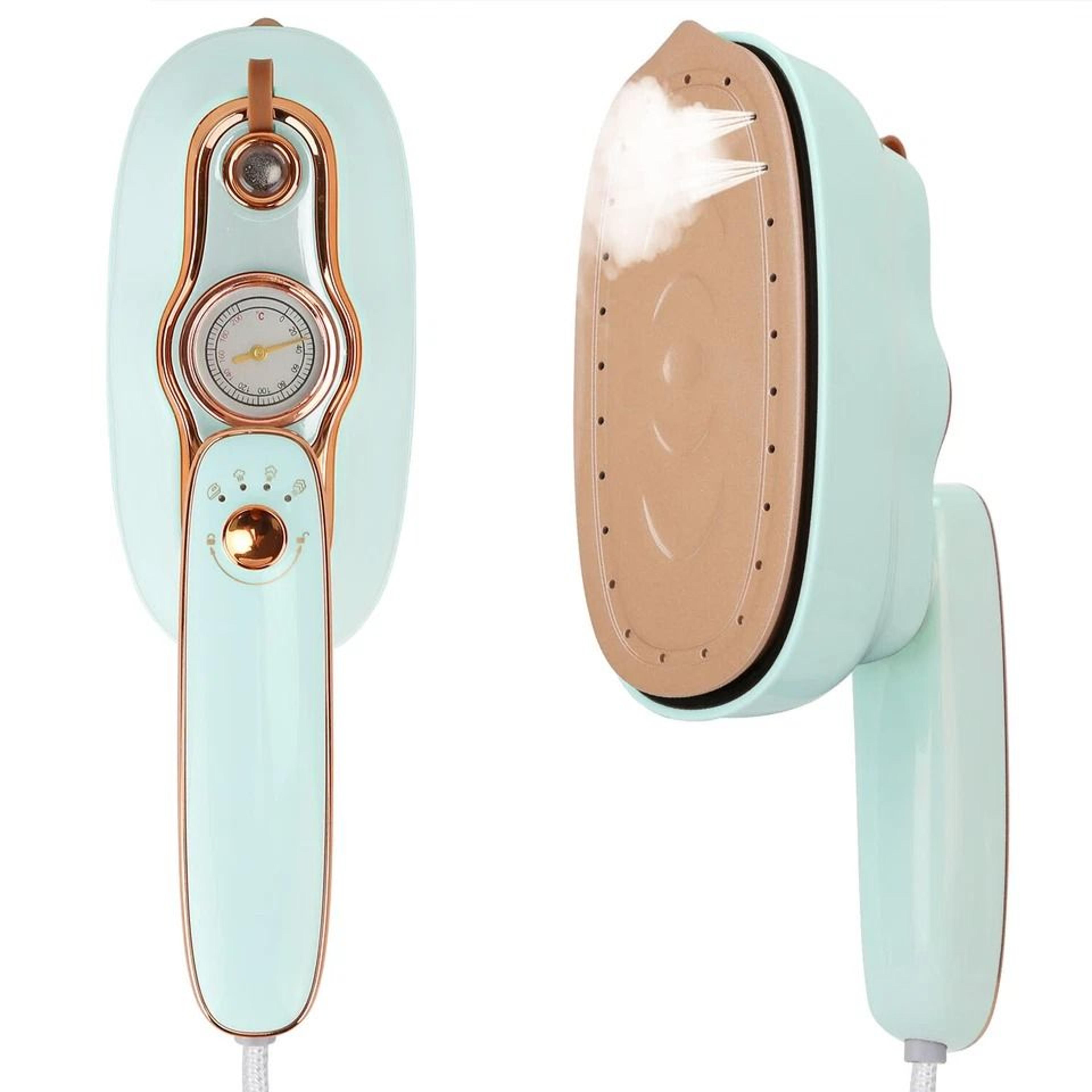 portable handheld steamer for clothes, foldable garment iron, steam wrinkle remover, travel-friendly & adjustable