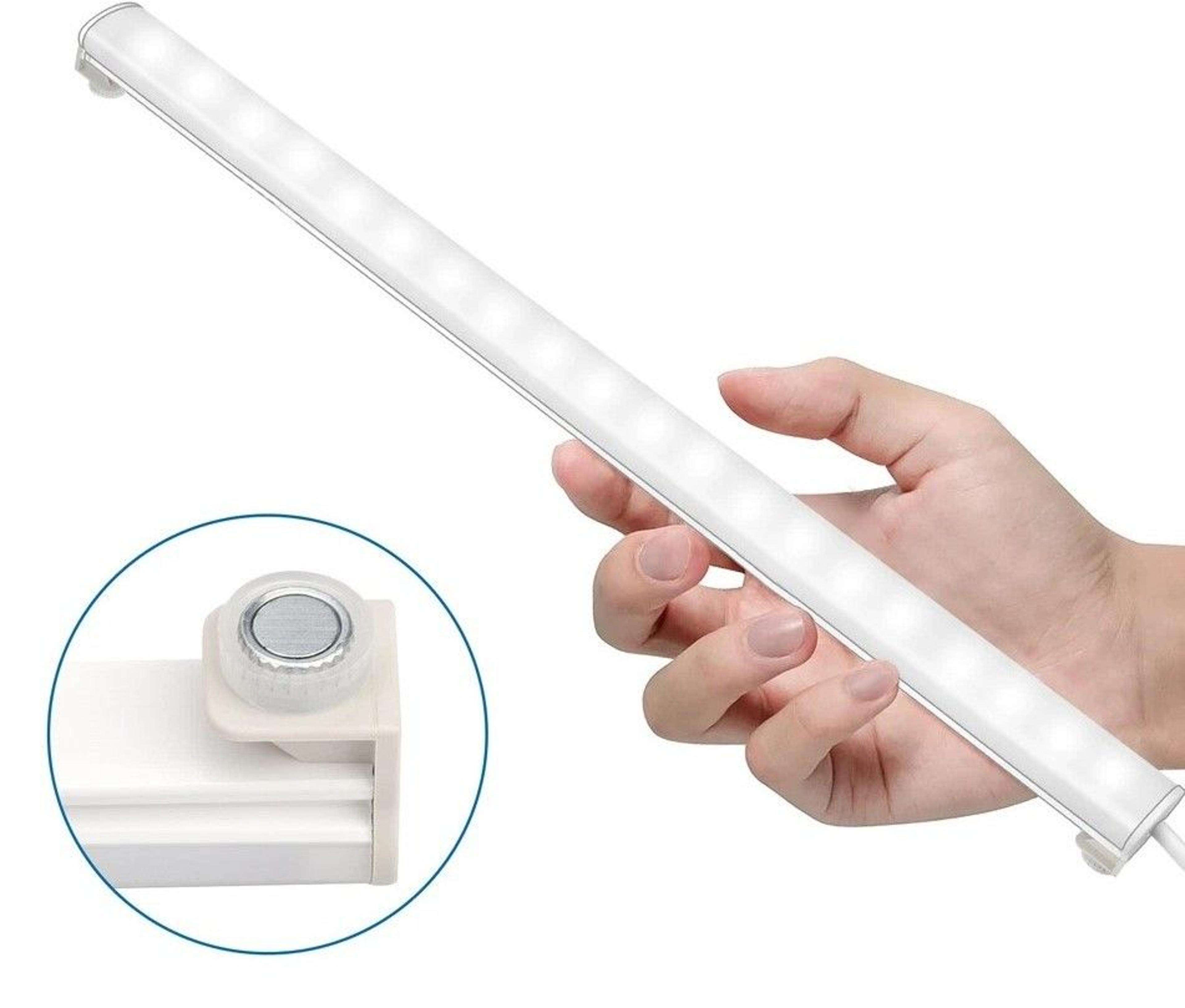 led kitchen under cabinet lighting strip bar, usb light lamp kit, nature white for kitchen, closet, shelf