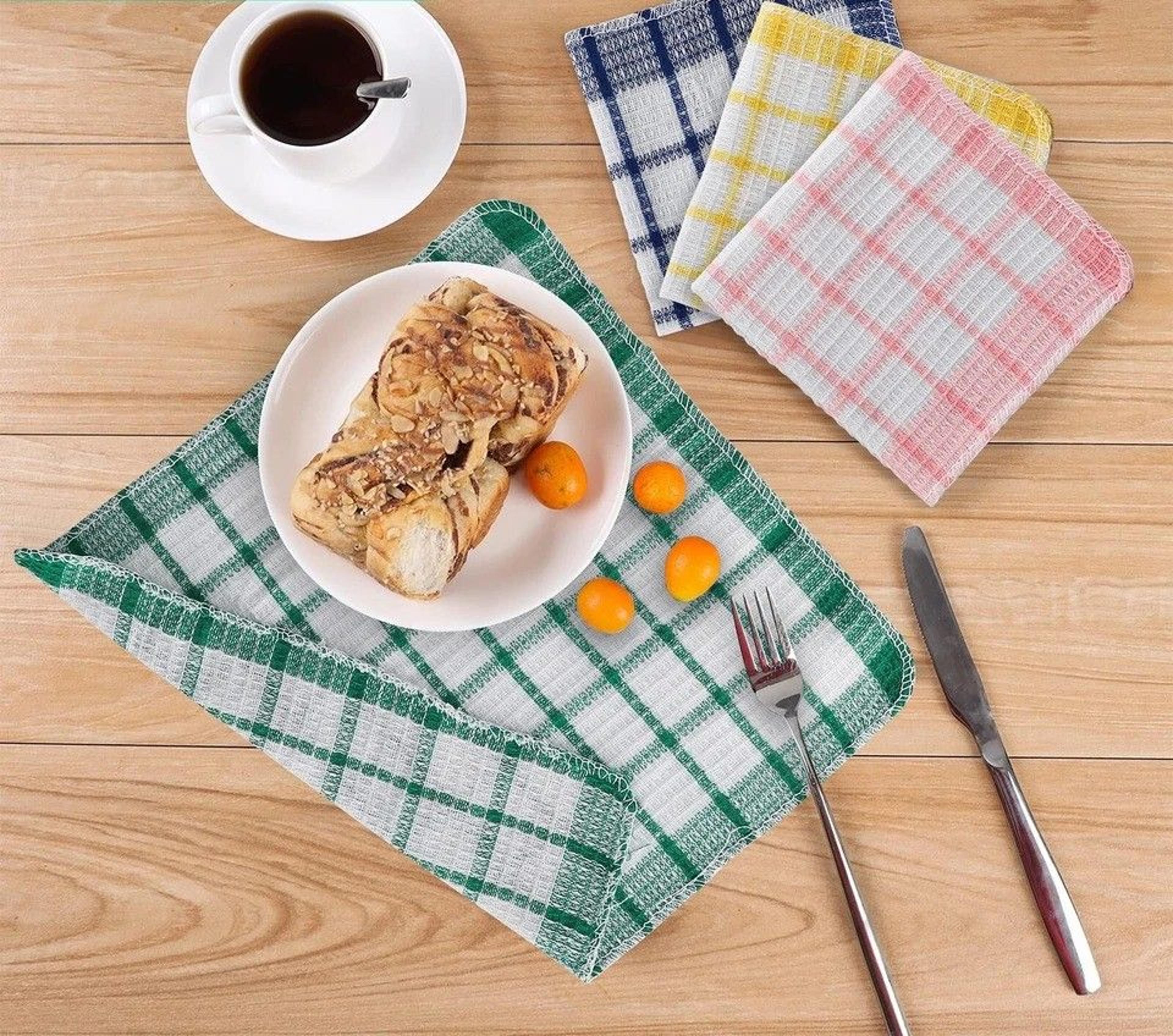 cotton dish cloths, super absorbent cleaning towels, multi-purpose washing rags, soft and durable kitchen cloths
