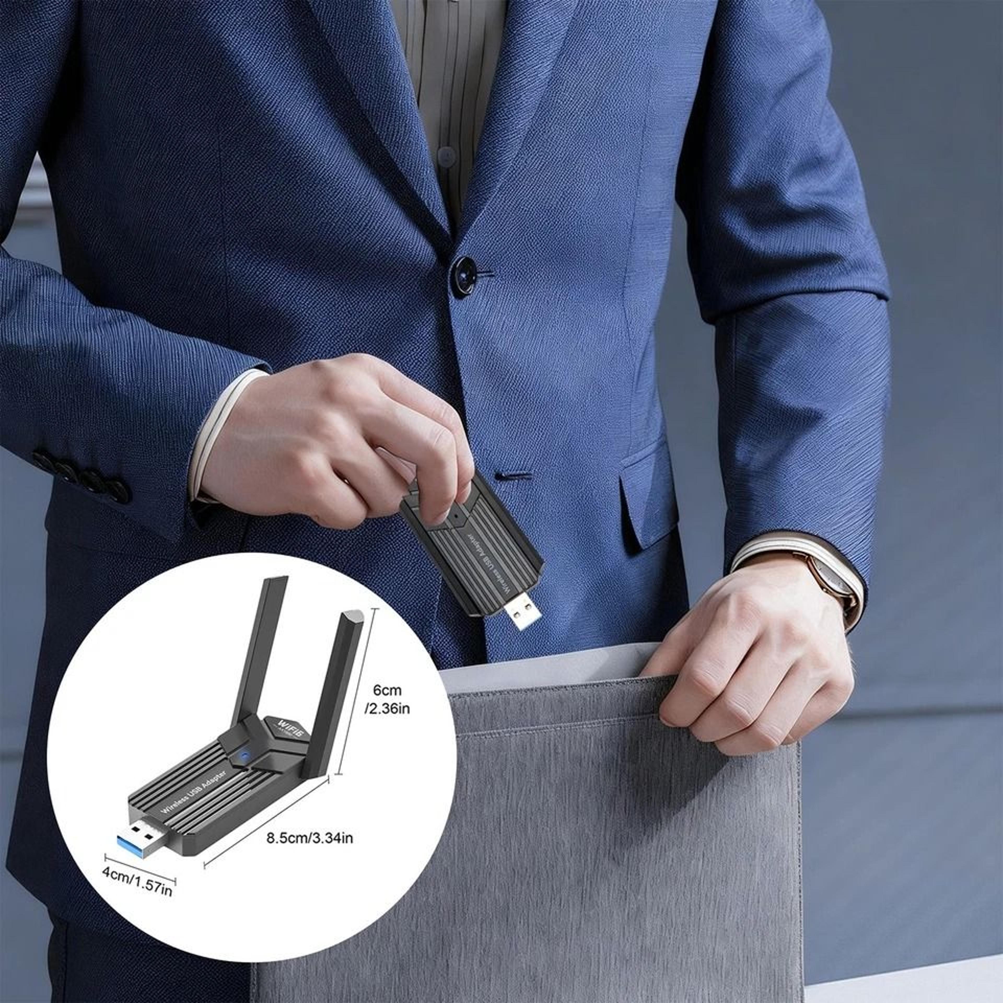 high-speed usb wifi adapter, dual band, wireless network for desktop pc