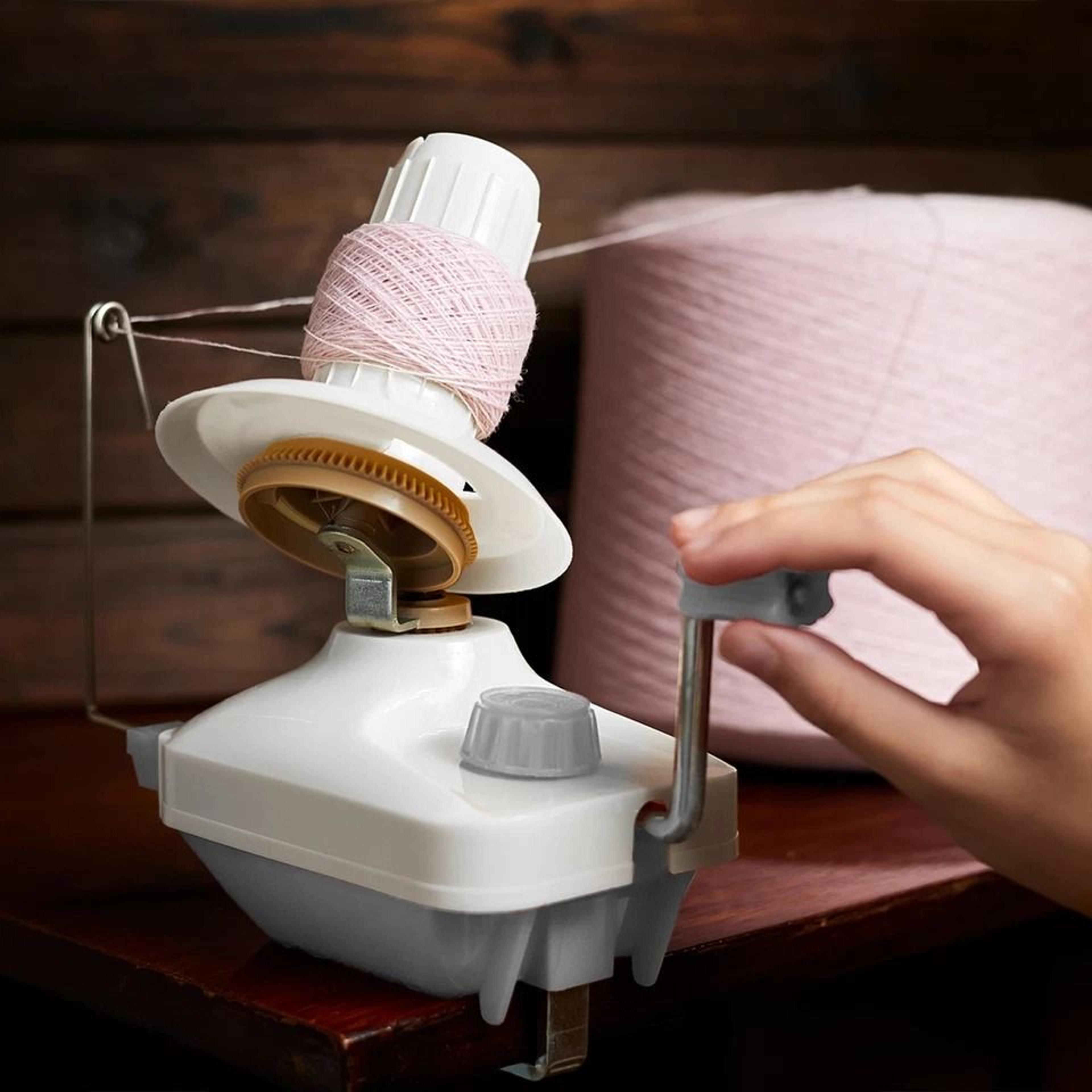 portable manual yarn ball winder, hand crank knitting organizer for sewing, crochet, weaving, and diy projects