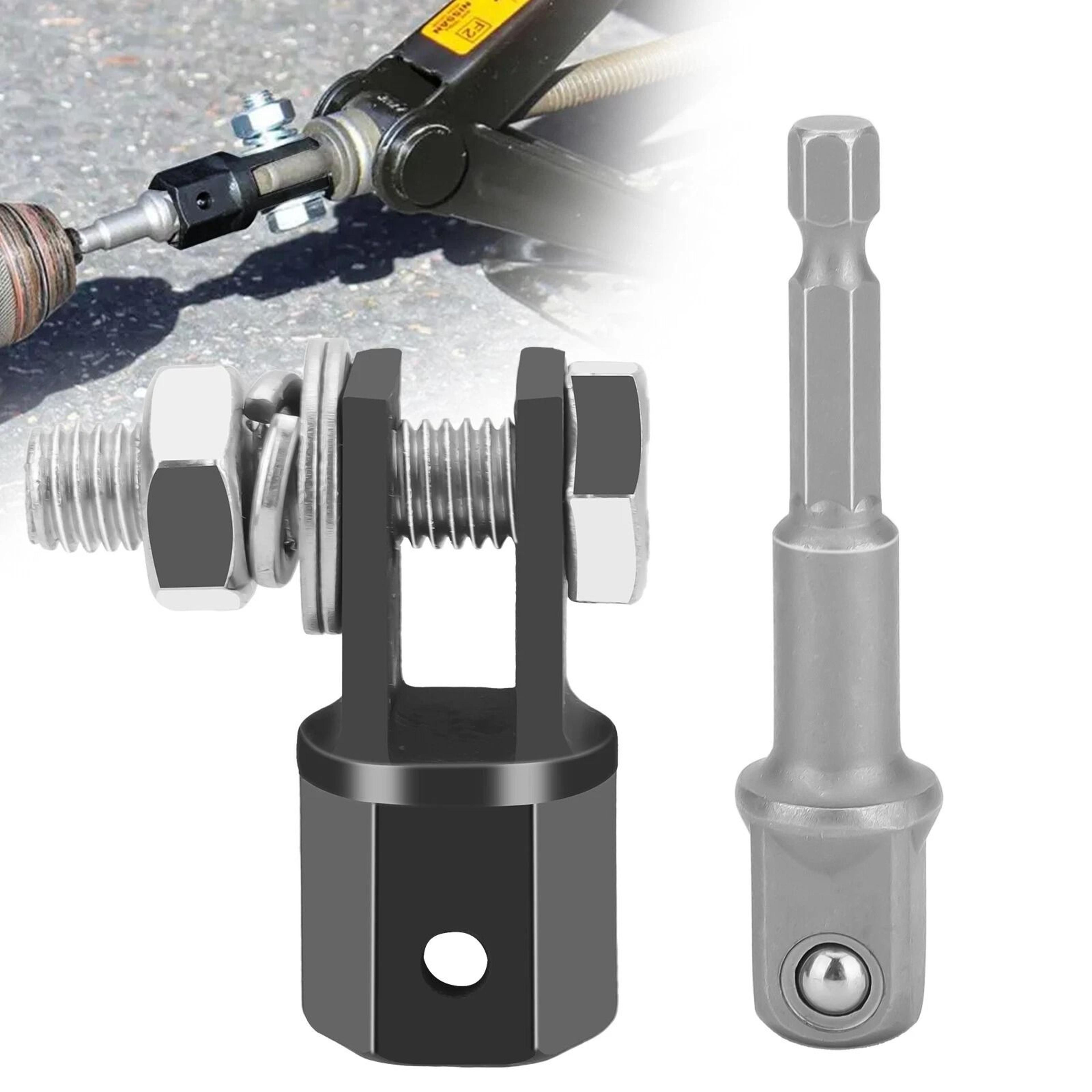 universal scissor jack adapter, drive, chrome vanadium steel, impact wrench tool for auto