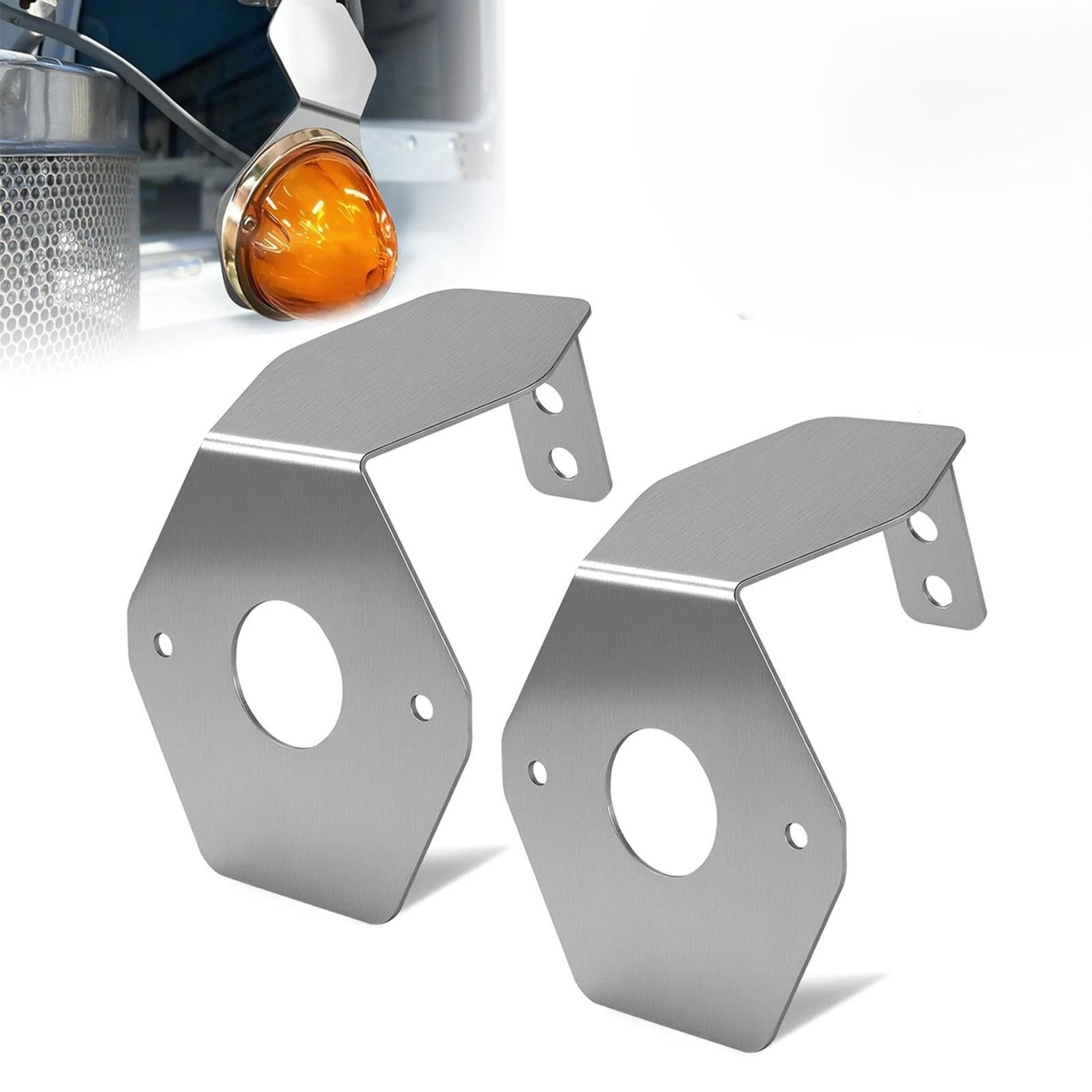 stainless steel watermelon light bracket set, turn signal mount holder for frame, adjustable brackets for trucks