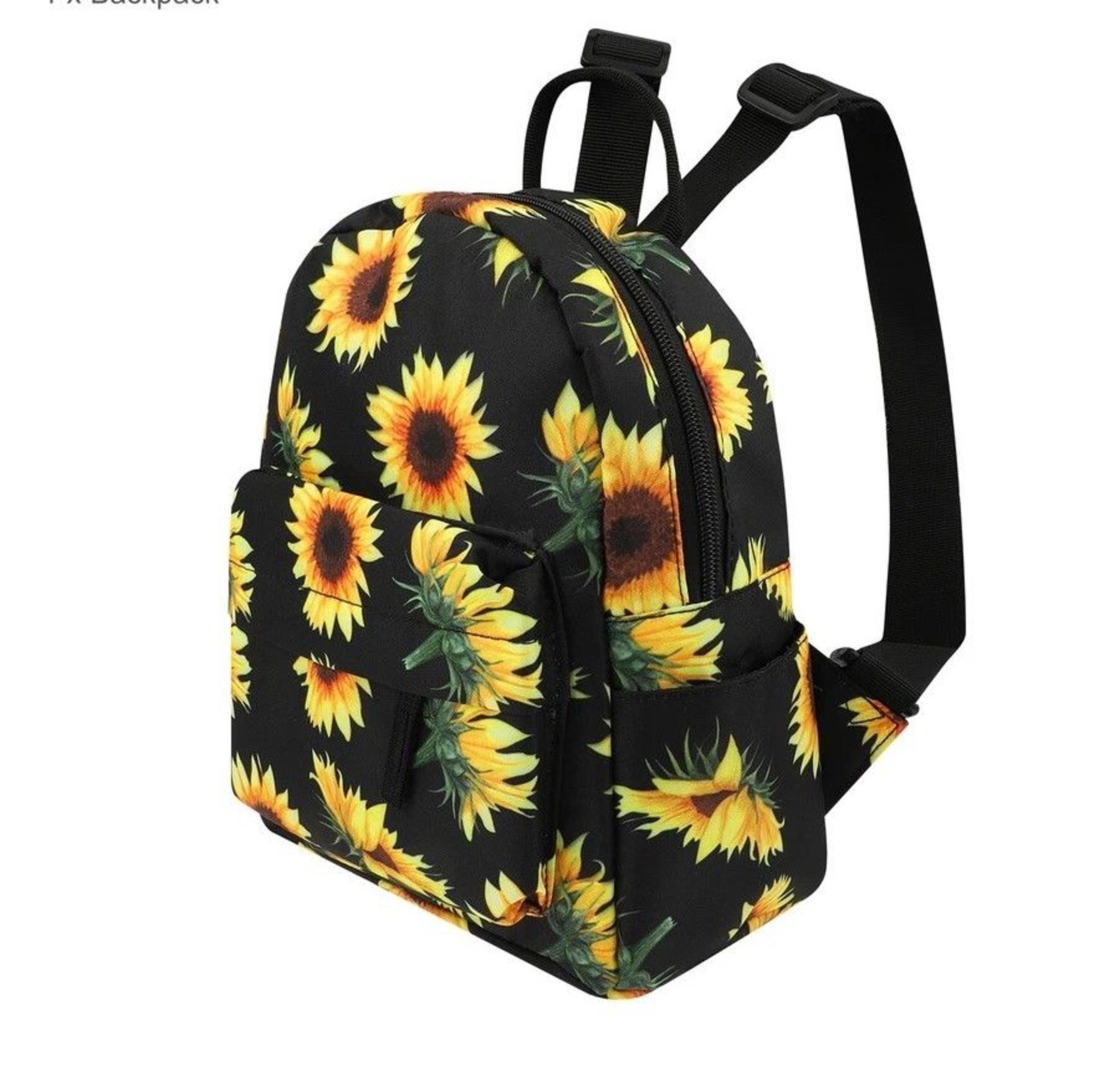sunflower backpack women waterproof mini purse shoulder rucksack travel bag, cute and durable, perfect for everyday use