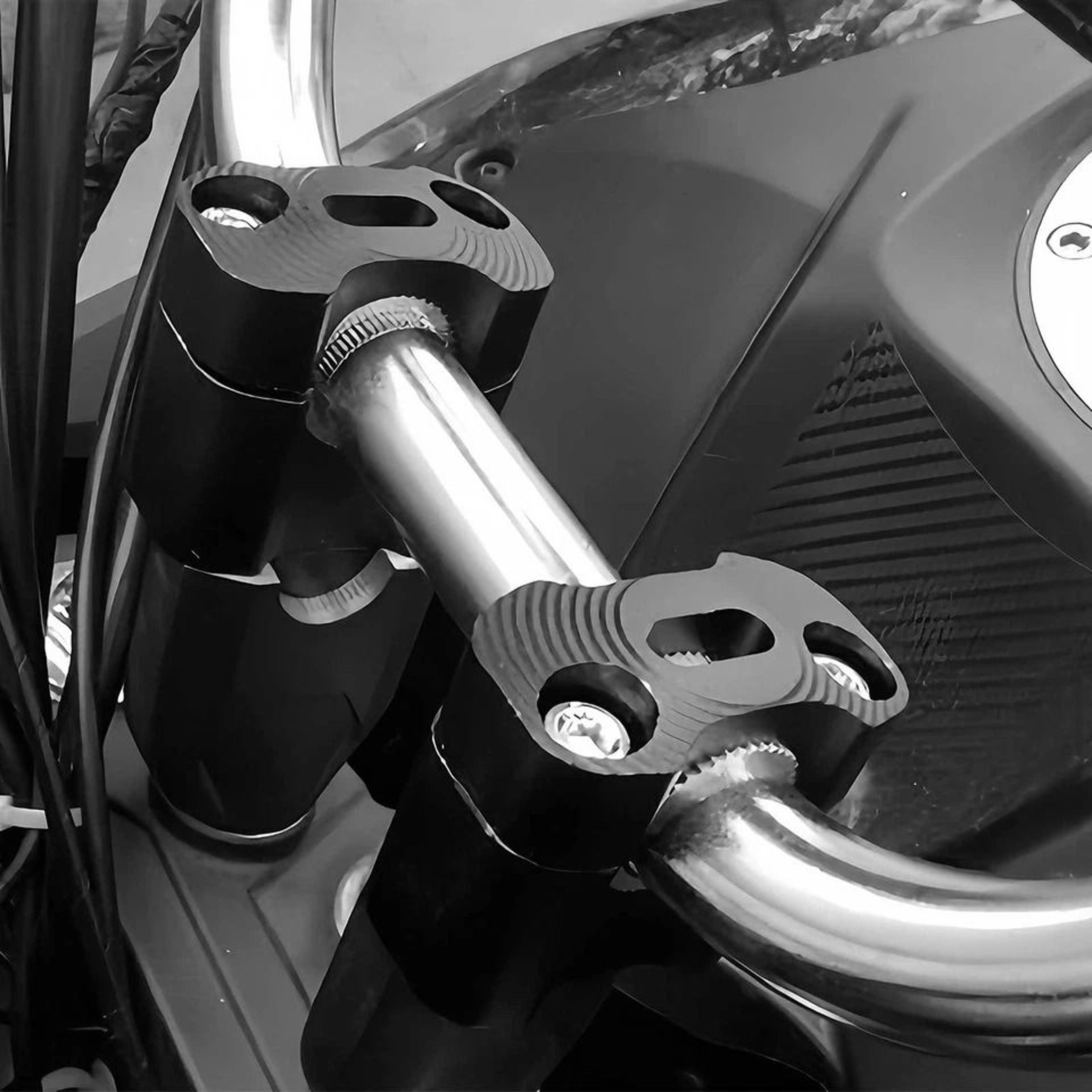 motorcycle handlebar risers, aluminum alloy, universal fit for off-road, atvs, ergonomic design