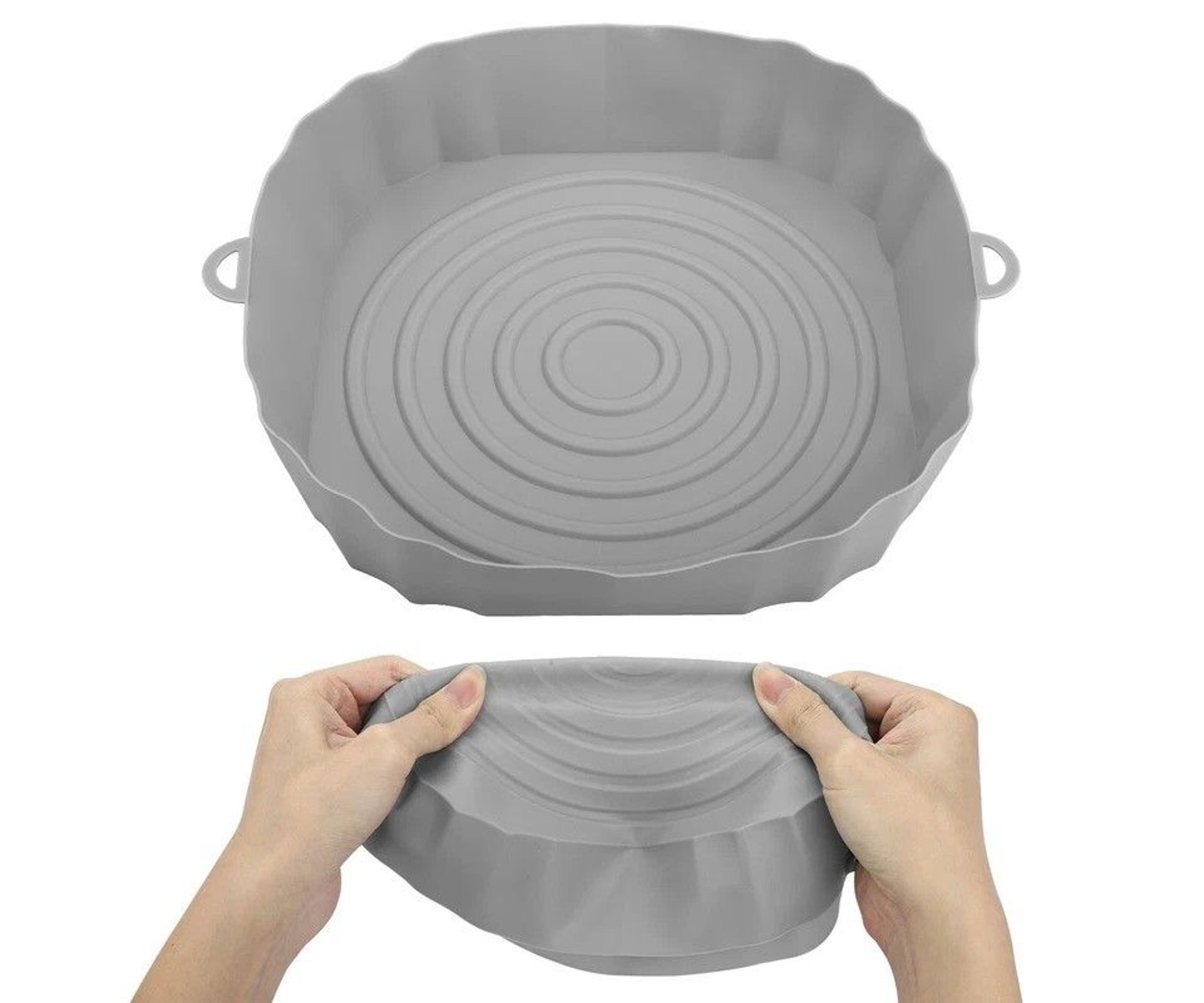 reusable non-stick air fryer silicone basket liners, baking tray mats, heat-resistant & durable for easy cleaning