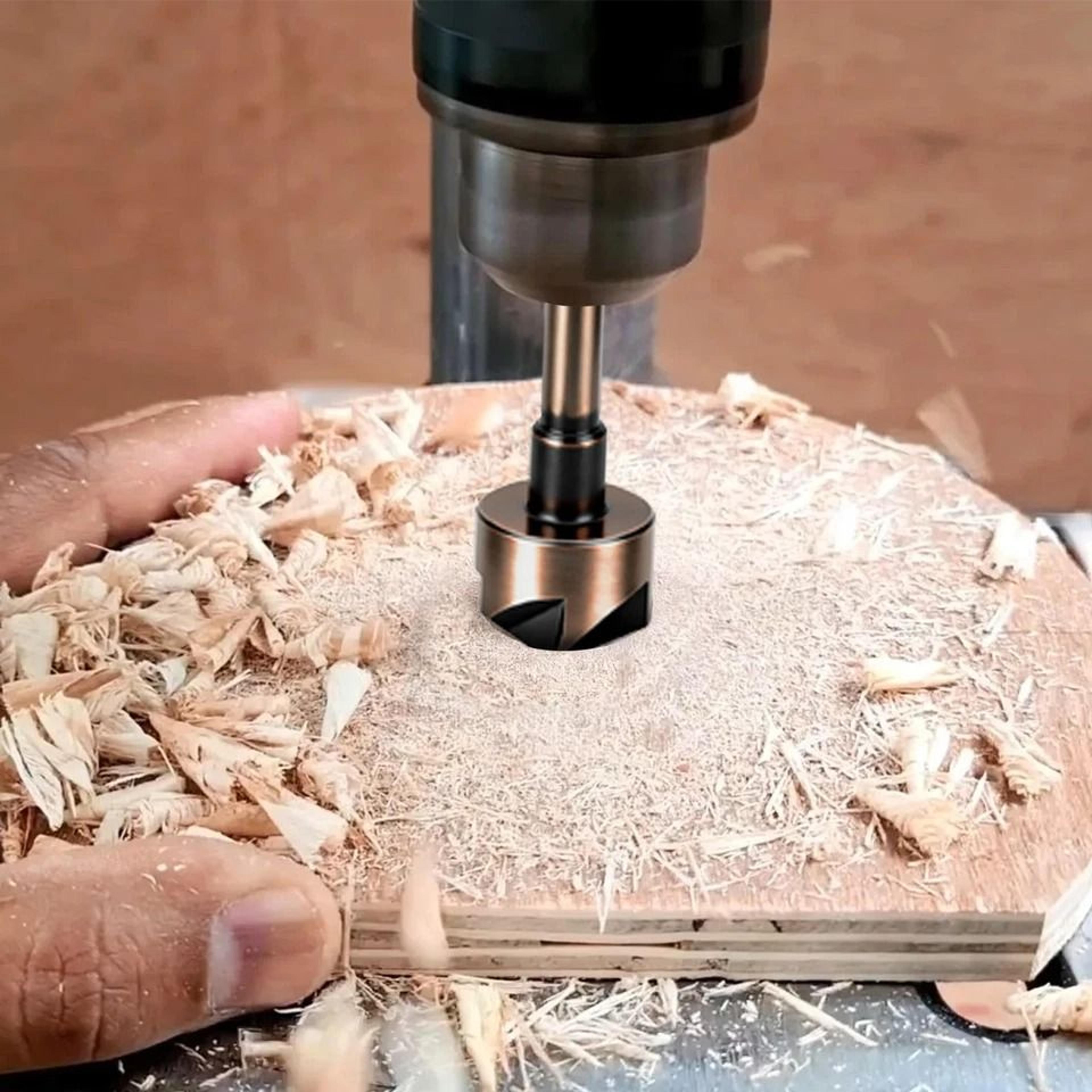 high-speed steel countersink drill bit set, angled, for wood, plastic, metal, and more