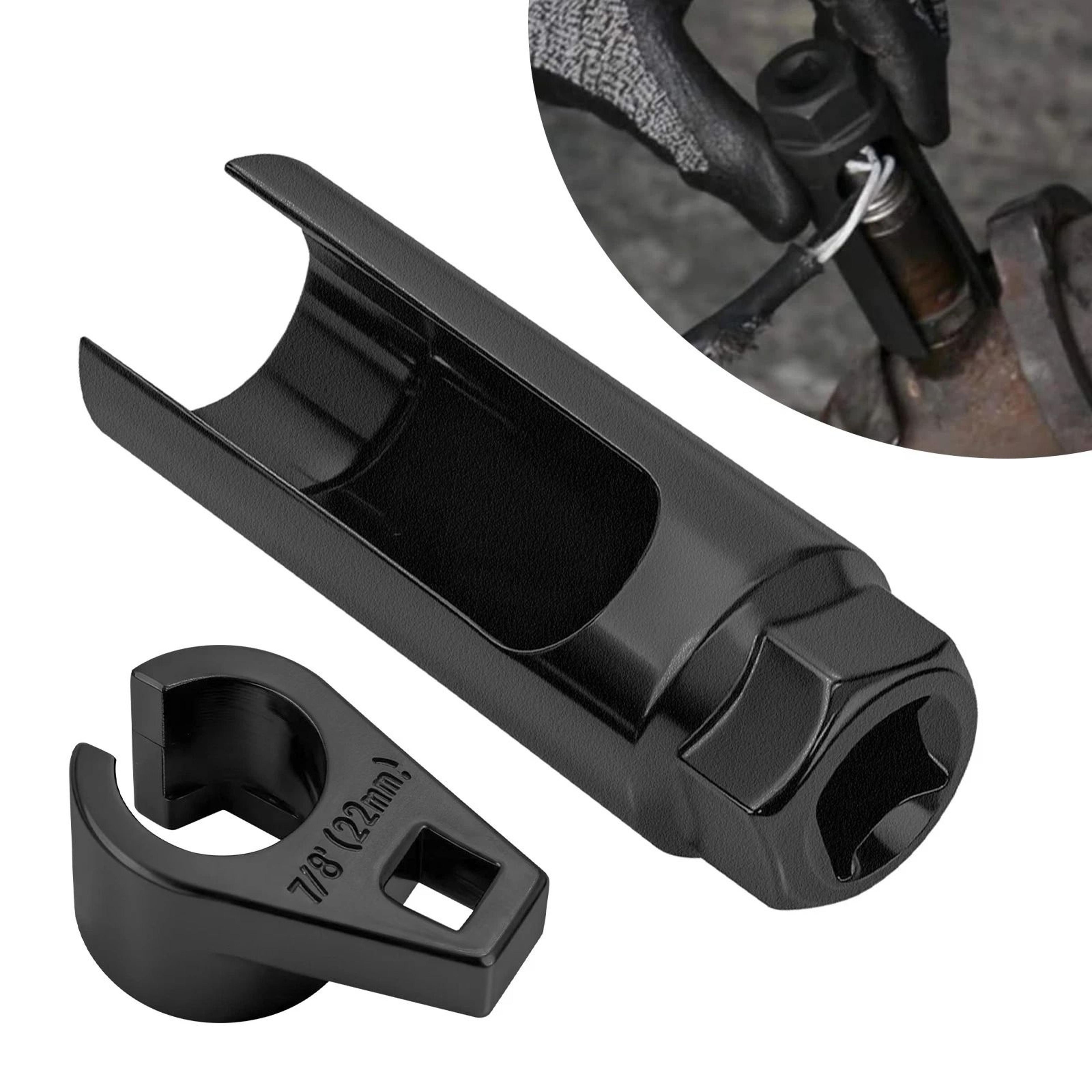 oxygen sensor wrench sensor removal tool, slotted socket and drive sizes