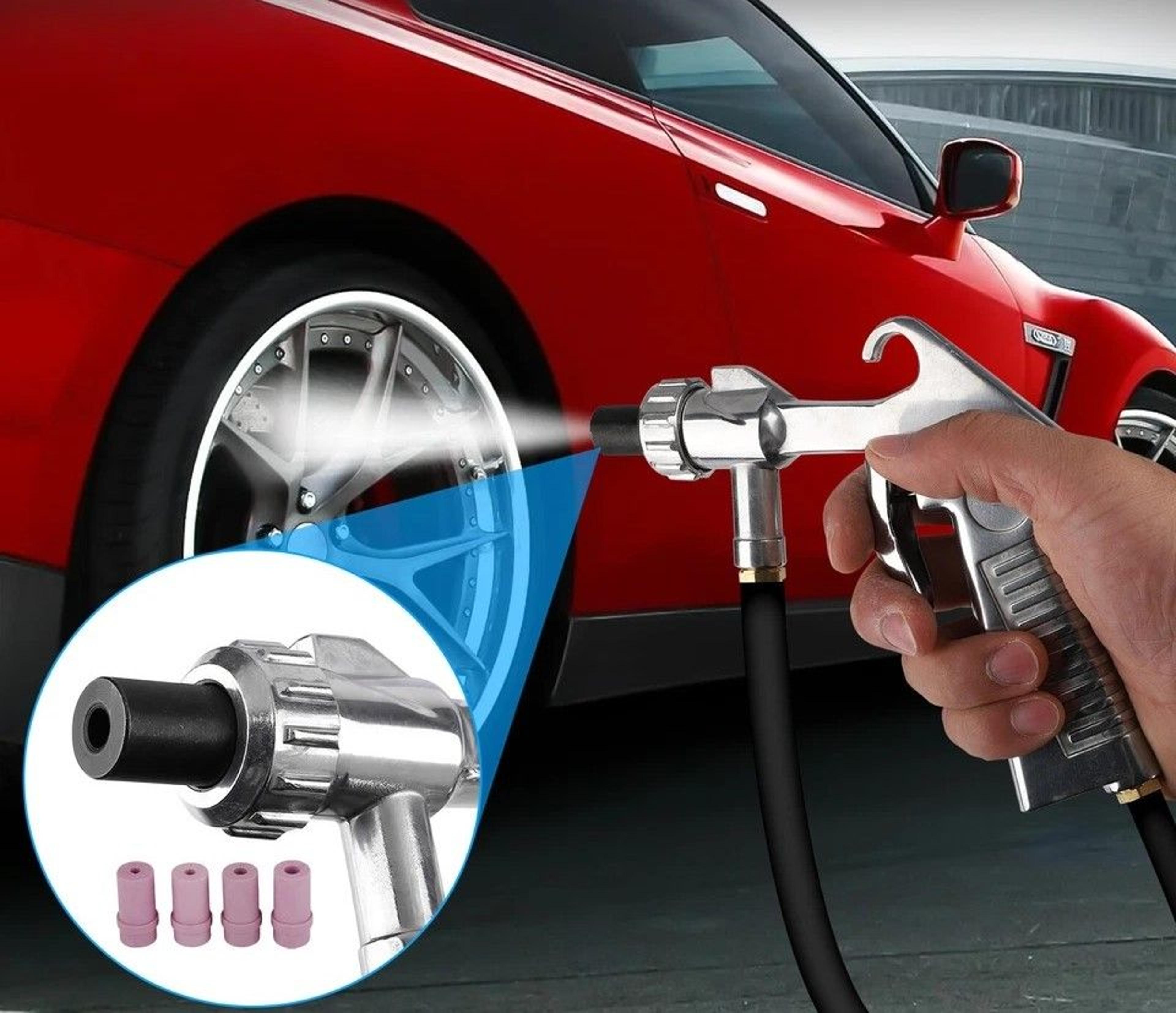 gun sand blaster, sandblaster air kit, ceramic nozzles for abrasive sandblasting, efficient rust removal