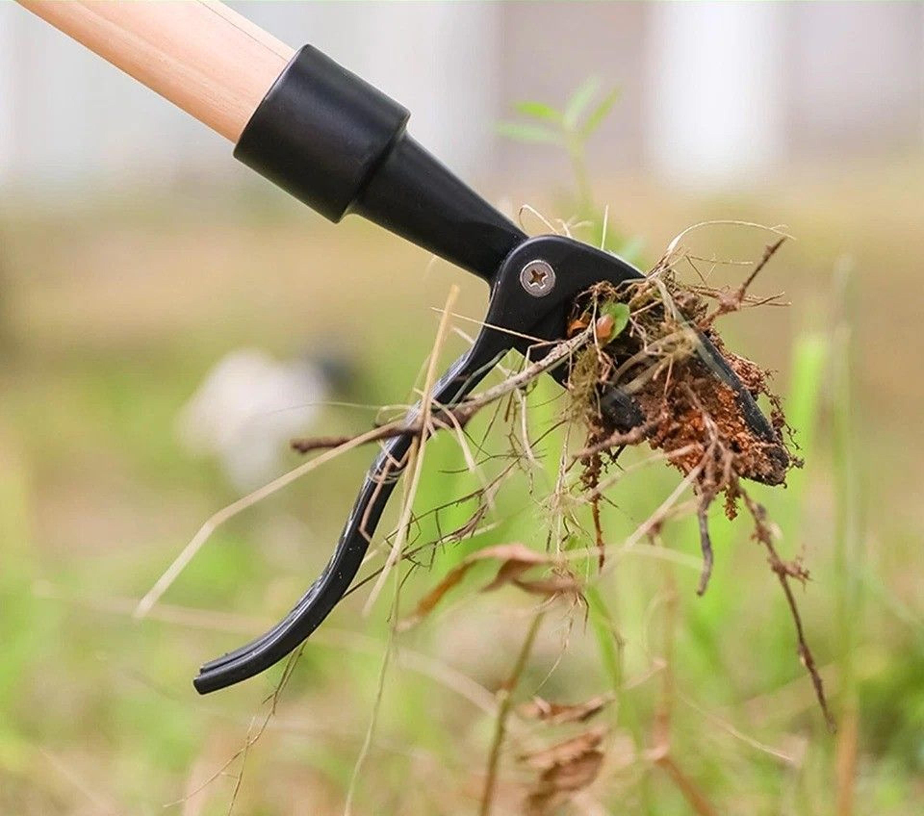 stand-up weed puller tool claw, outdoor garden root remover, easy-to-use weed killer for lawn, backyard
