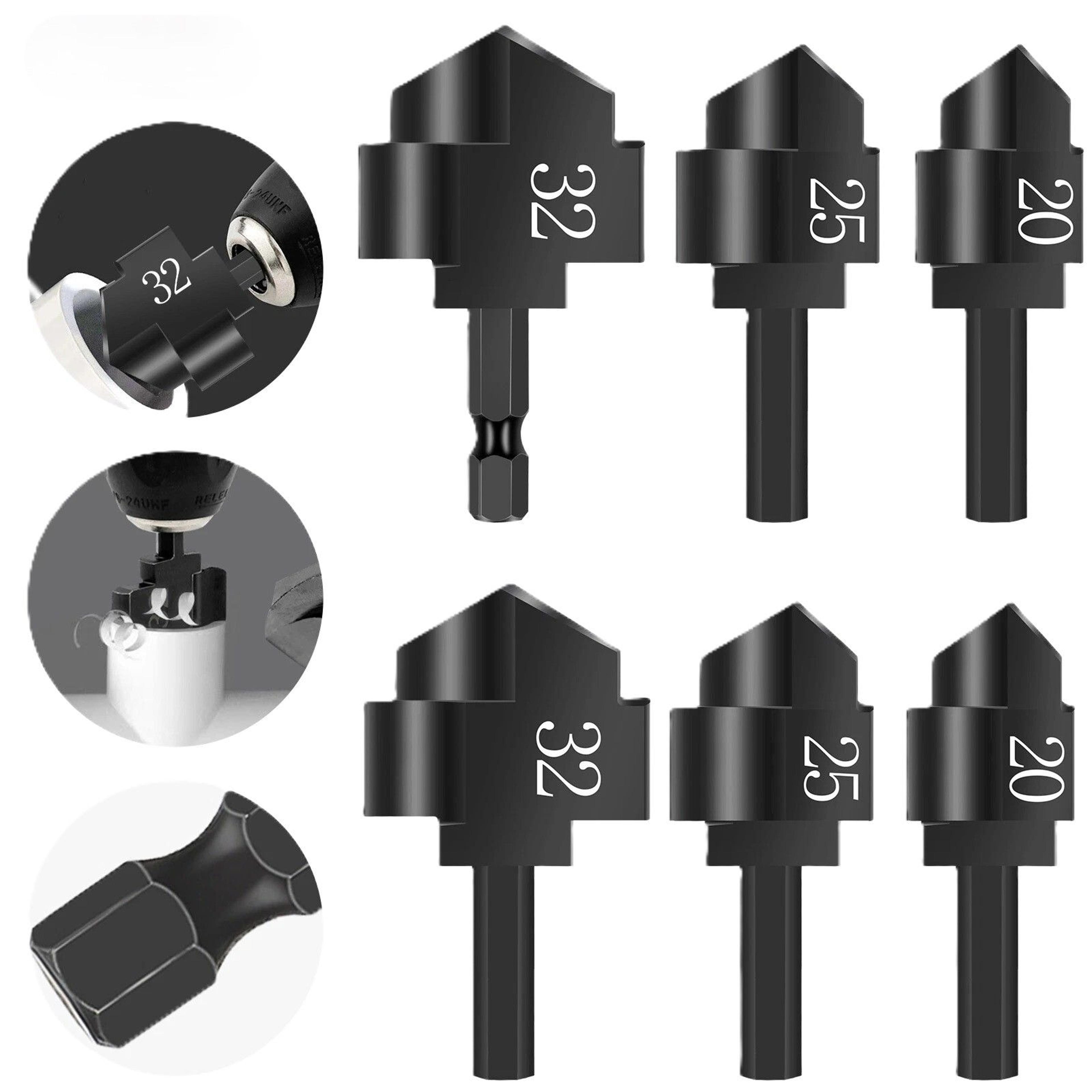 ppr lifting stepped reamer drill bit for water pipe tube repair, chamfering, deburring, expansion