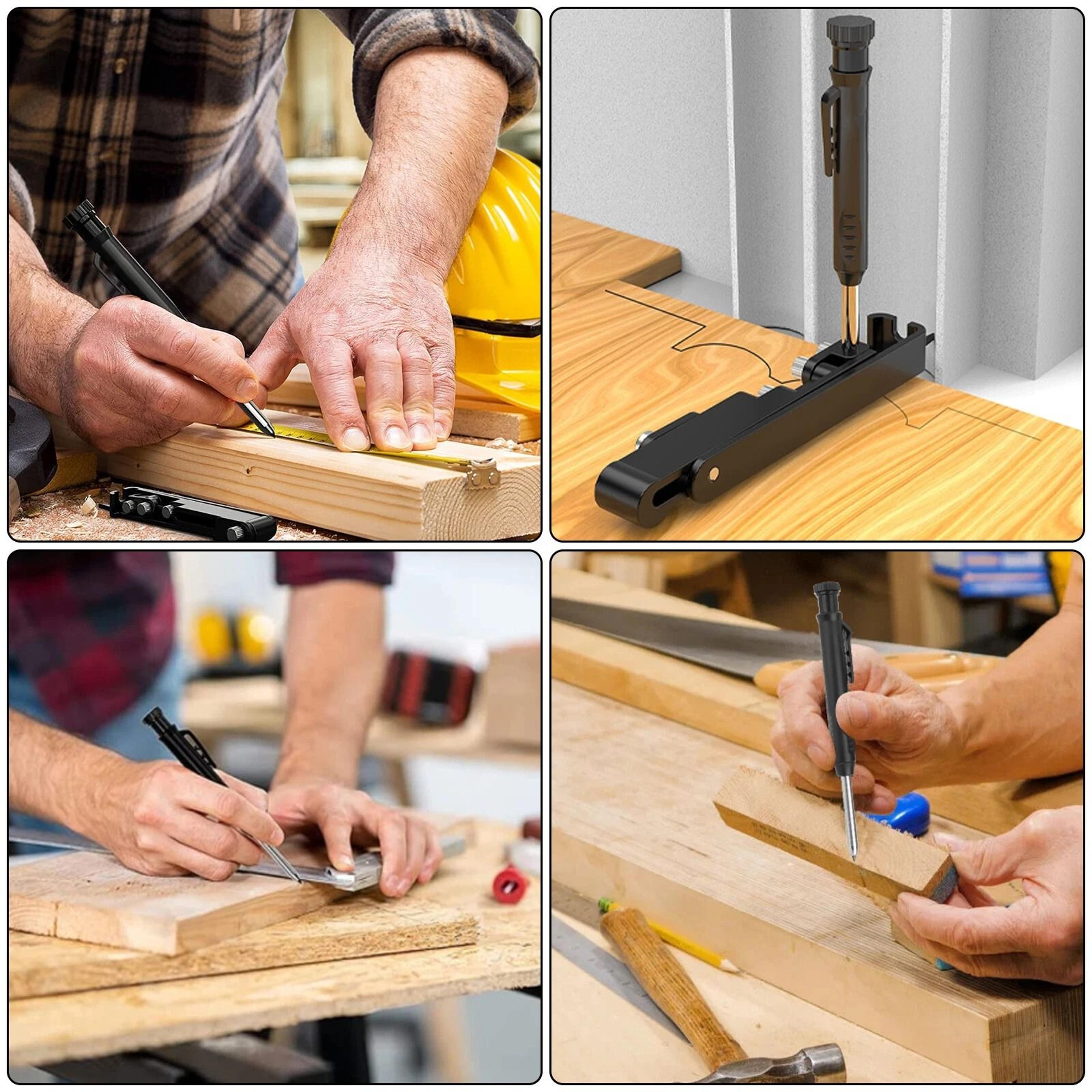 adjustable multi-function scribing tool, precise measuring gauge, versatile woodworking tool for stud walls and shop fit