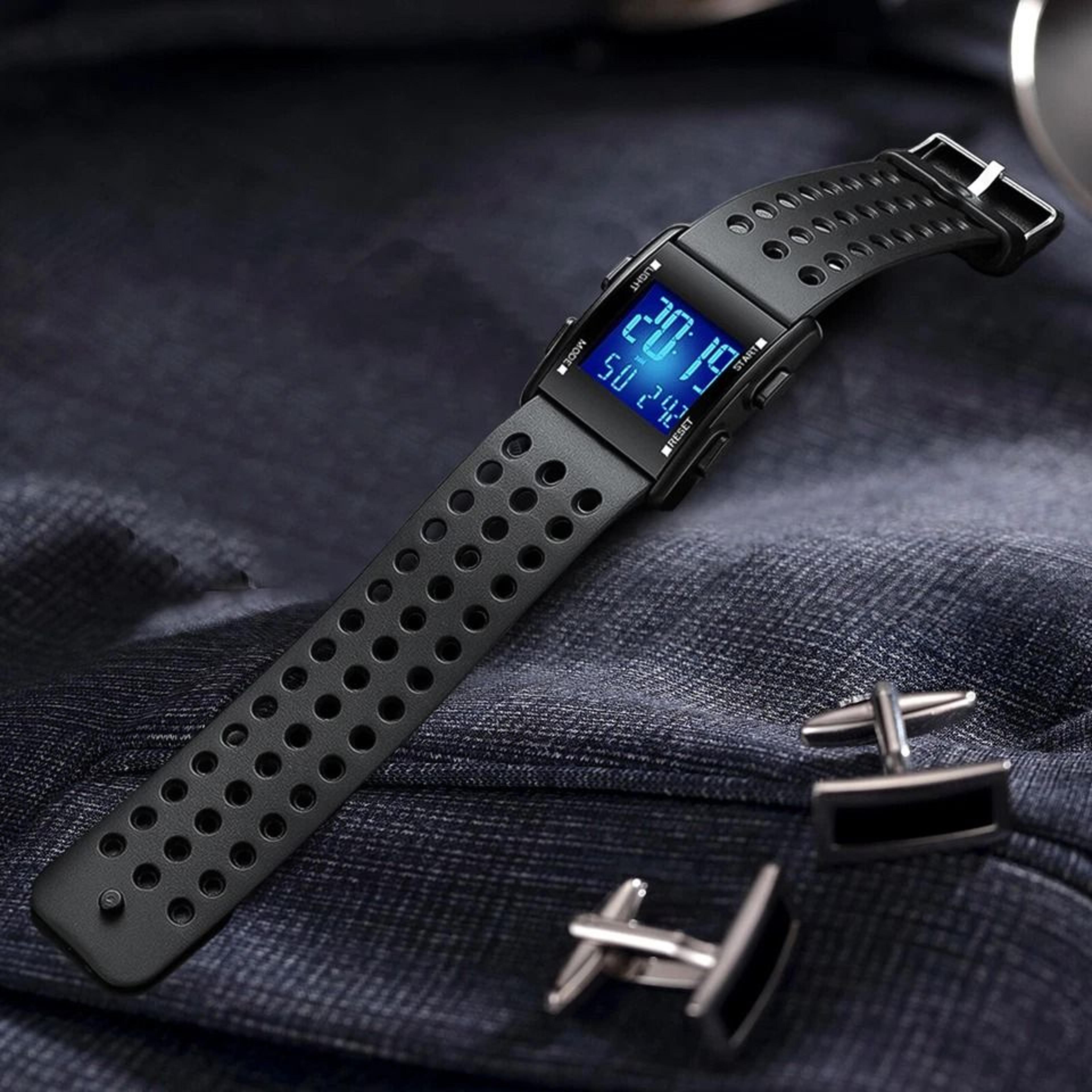 men's waterproof digital watch, military tactical led wristwatch, sports watch with backlight