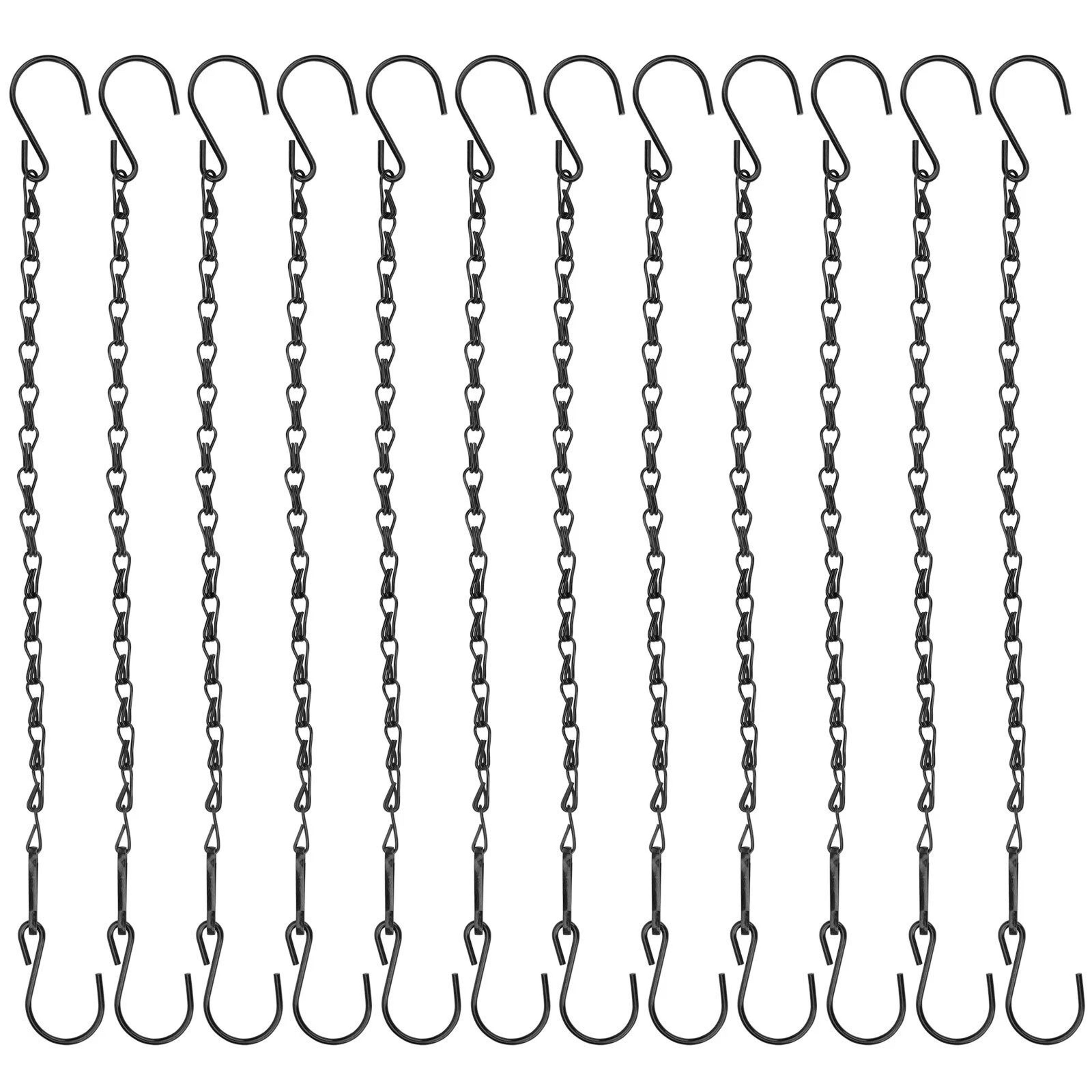 hanging plant chains, iron basket hooks, durable for indoor & outdoor flower pots, wind chimes, bird feeders