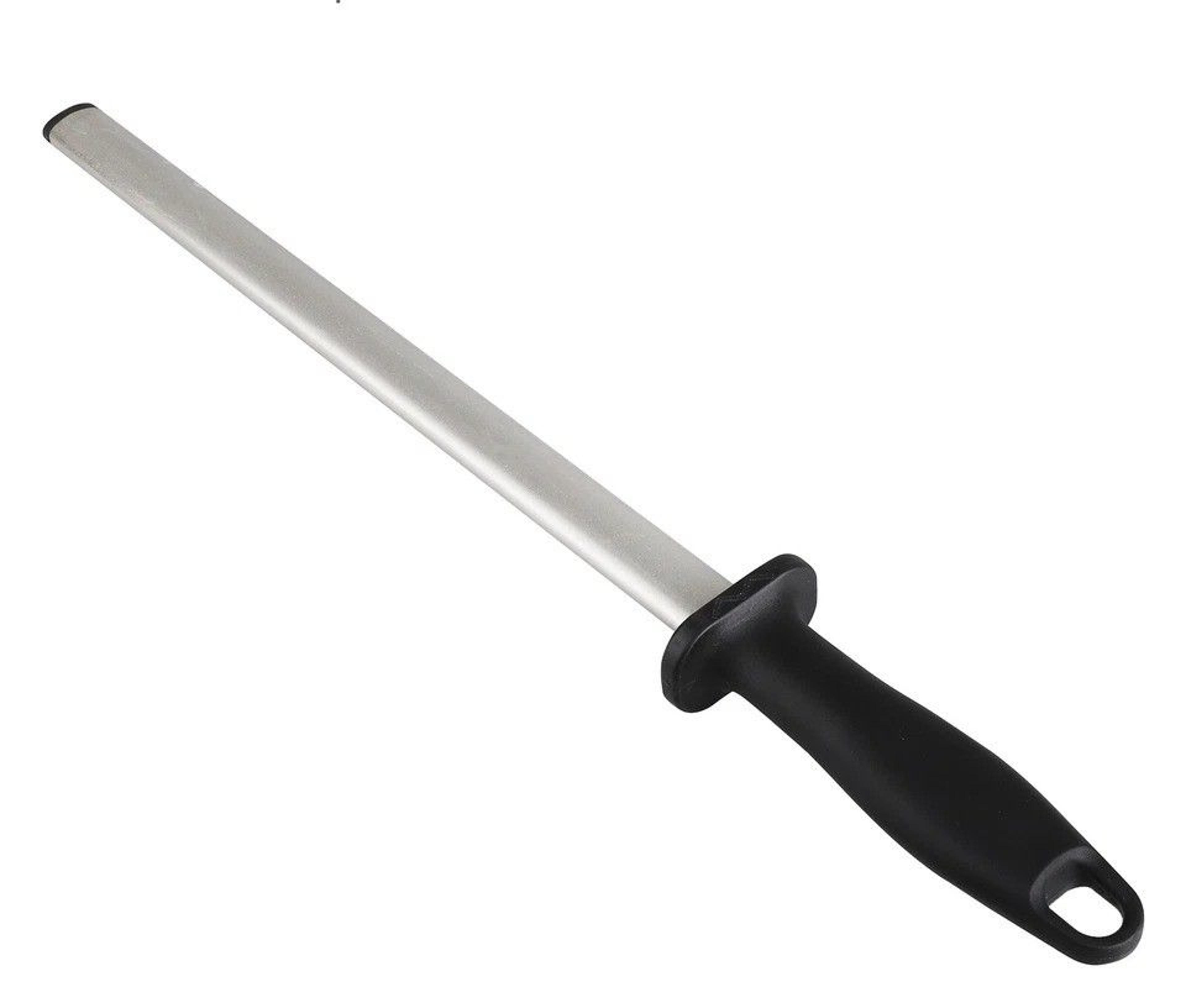 diamond knife sharpener, steel honing rod for kitchen and home use - precision sharpening tool for all knives
