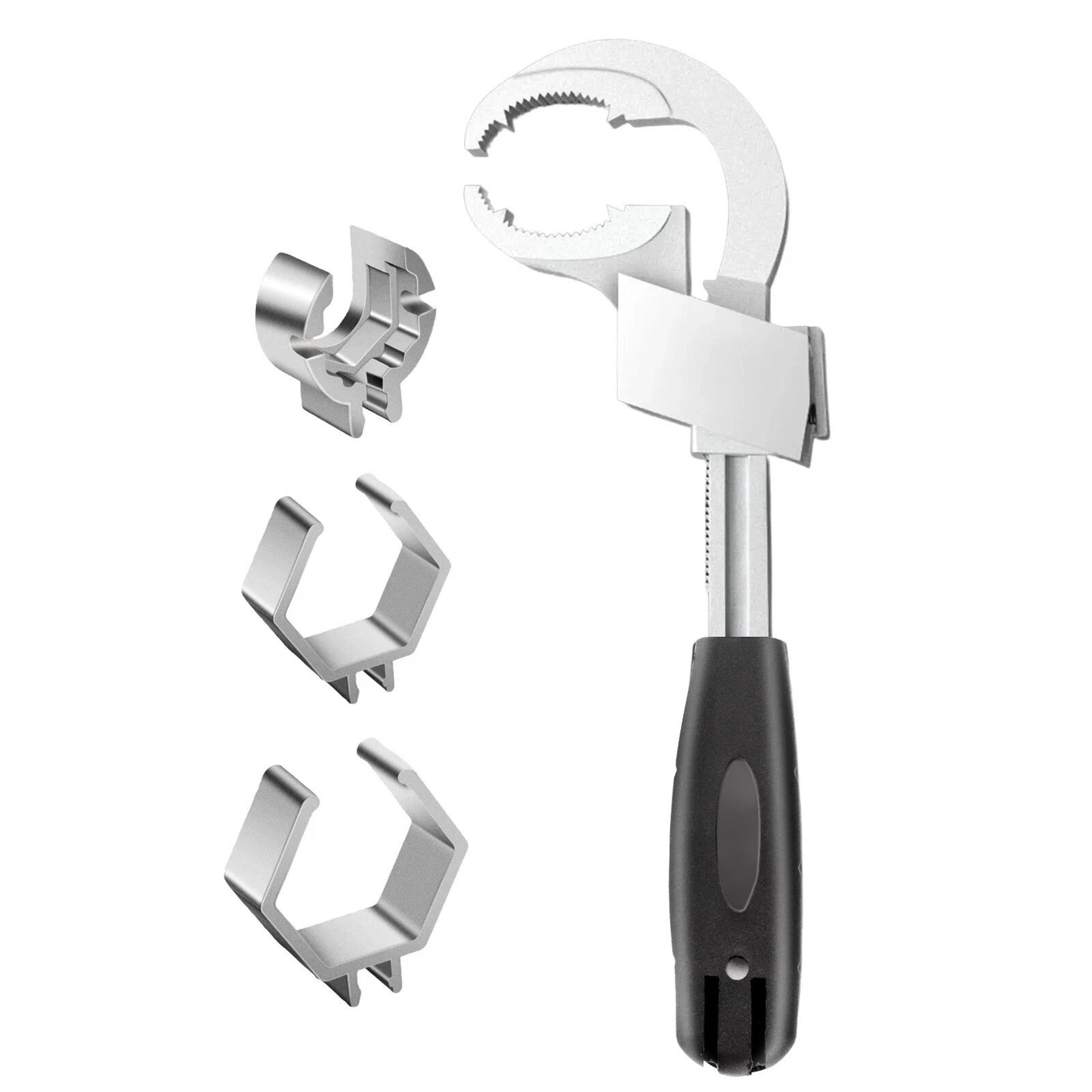 adjustable wrench for plumbing, universal double-ended crescent wrench, home sink and bathroom repair tool