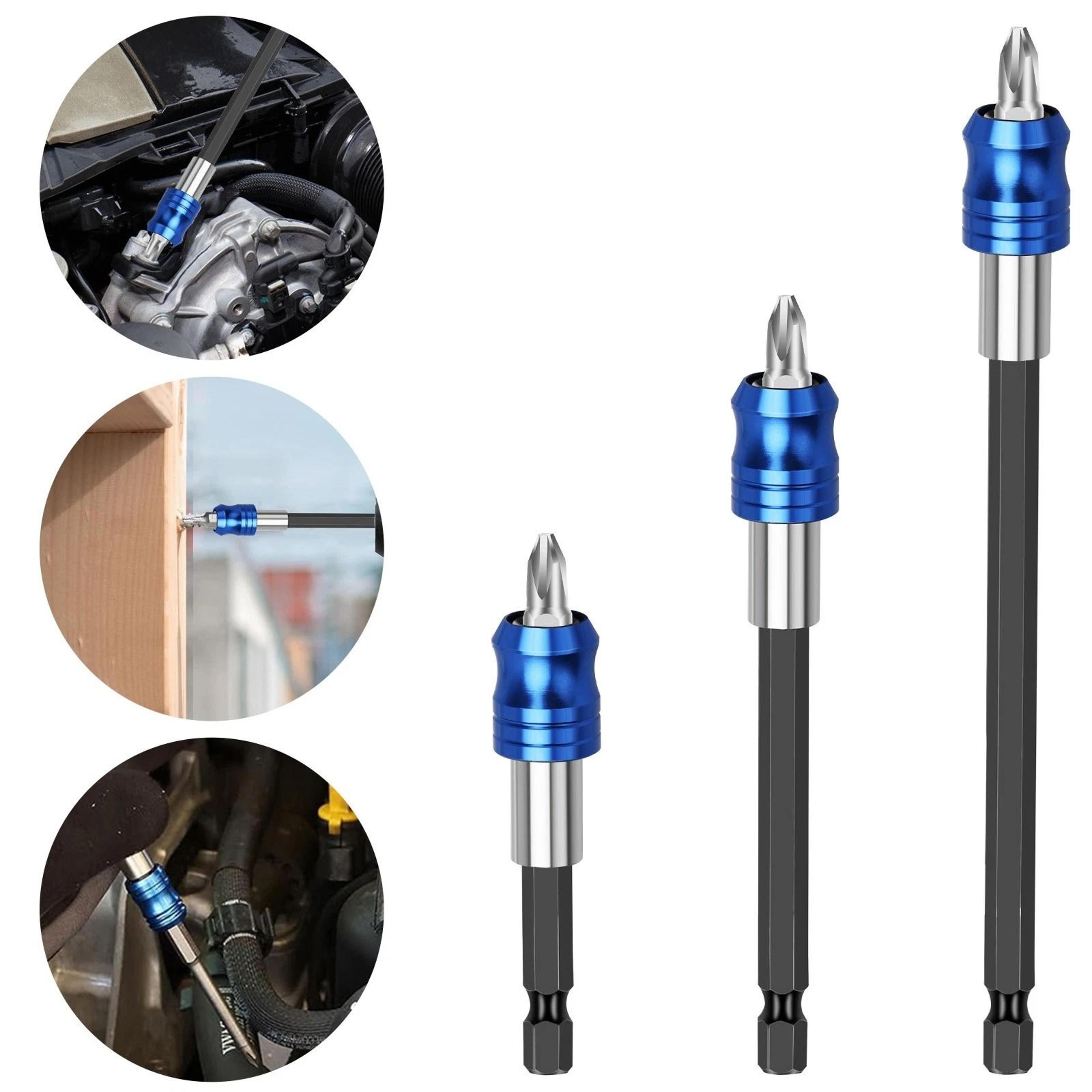 magnetic drill bit holder quick insert, hex extension for impact driver