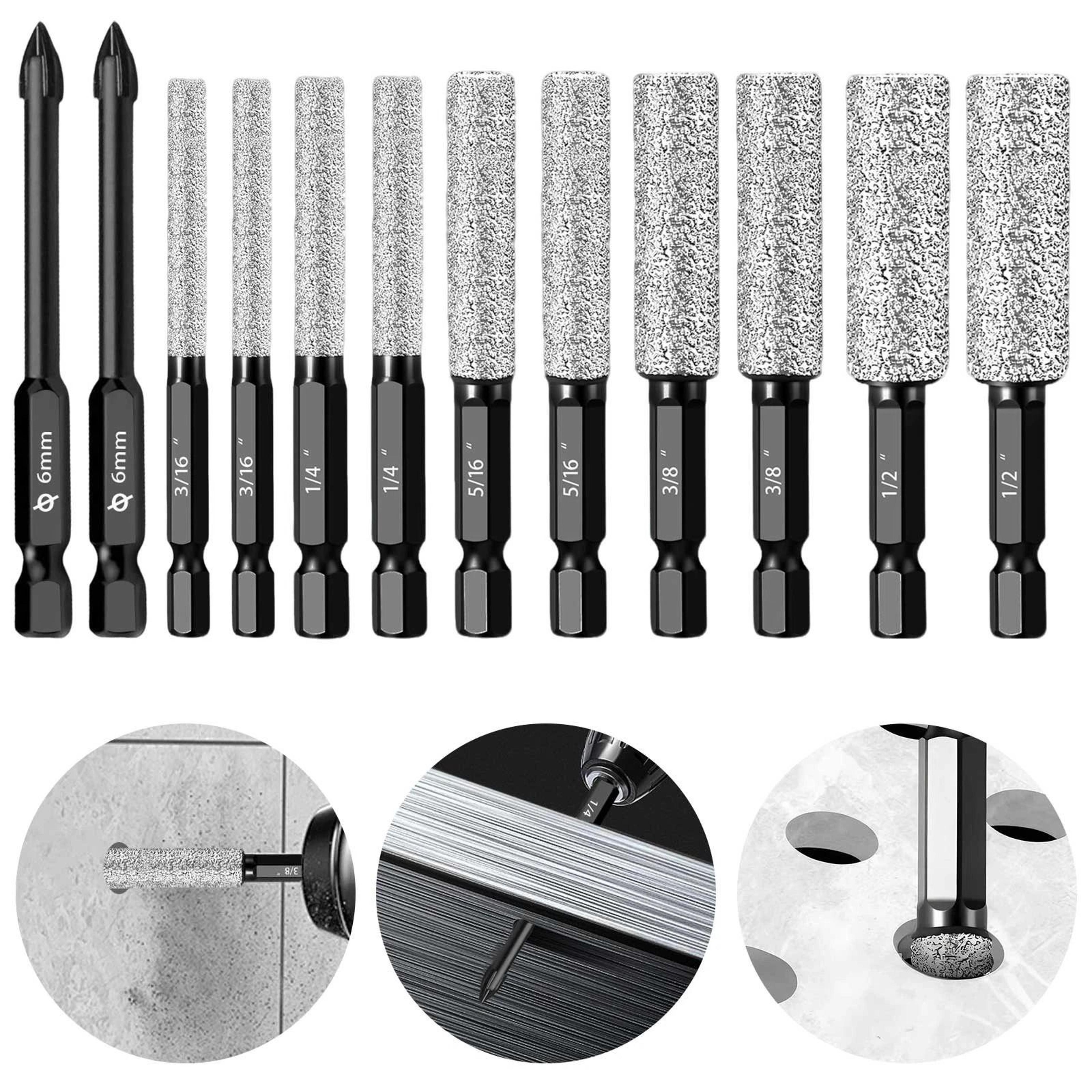 tile drill bit dry diamond hole saw kit for porcelain, ceramic, marble, granite, home improvement projects