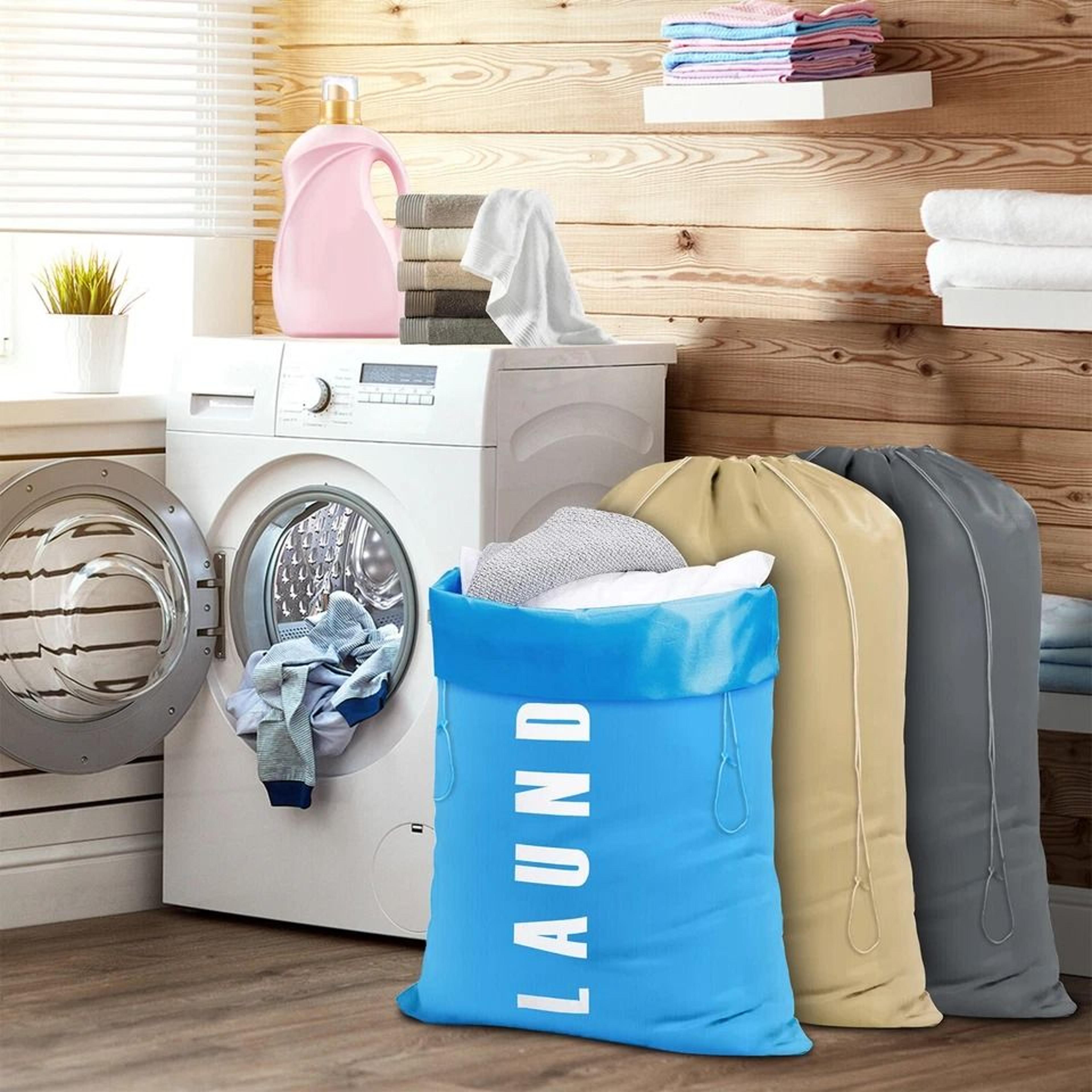 large dirty clothes organizer, heavy duty laundry bag w/ drawstring closure, waterproof storage for bedding