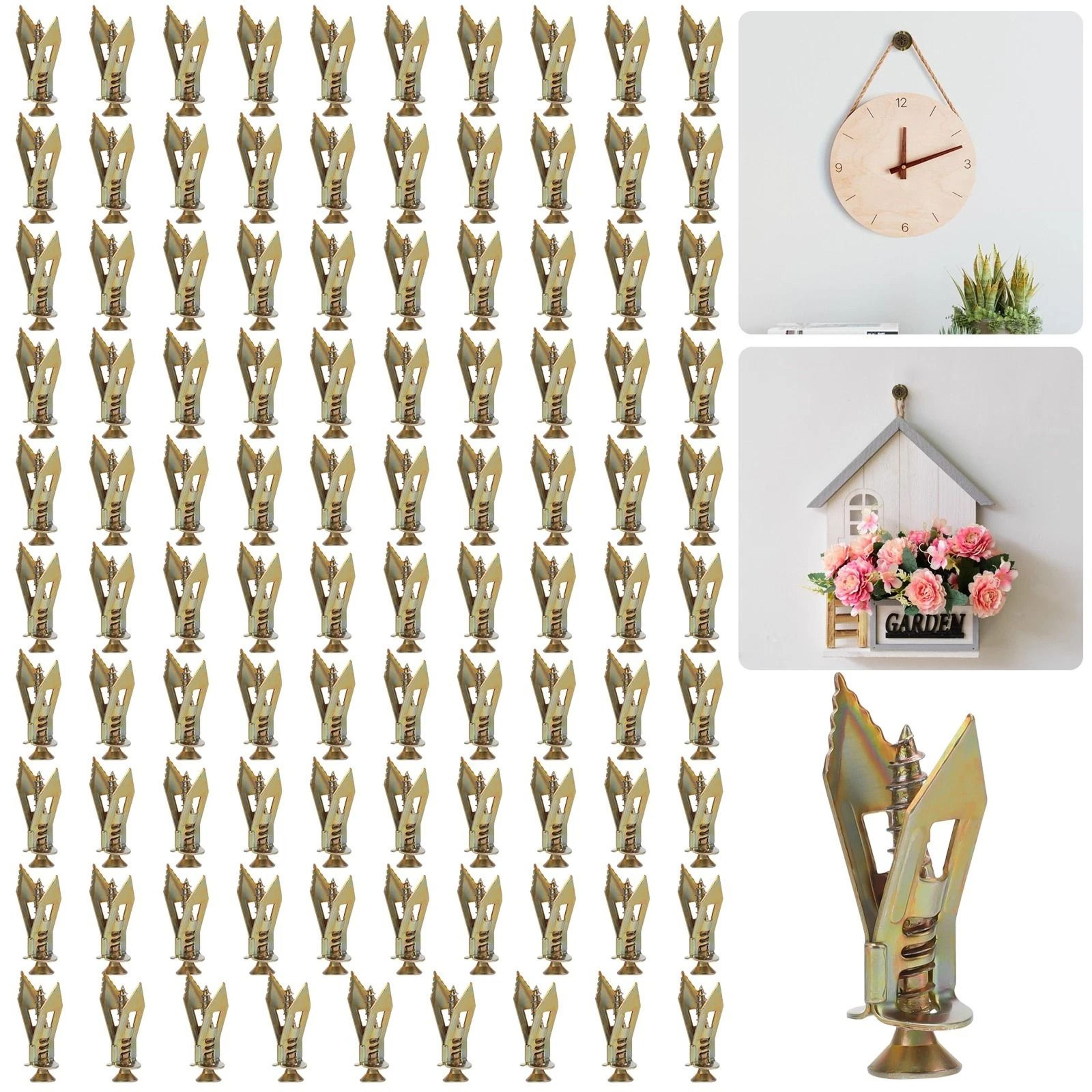 heavy-duty self-drilling drywall anchors, screws for wall mounting, gypsum, brick, no drilling, quick setup