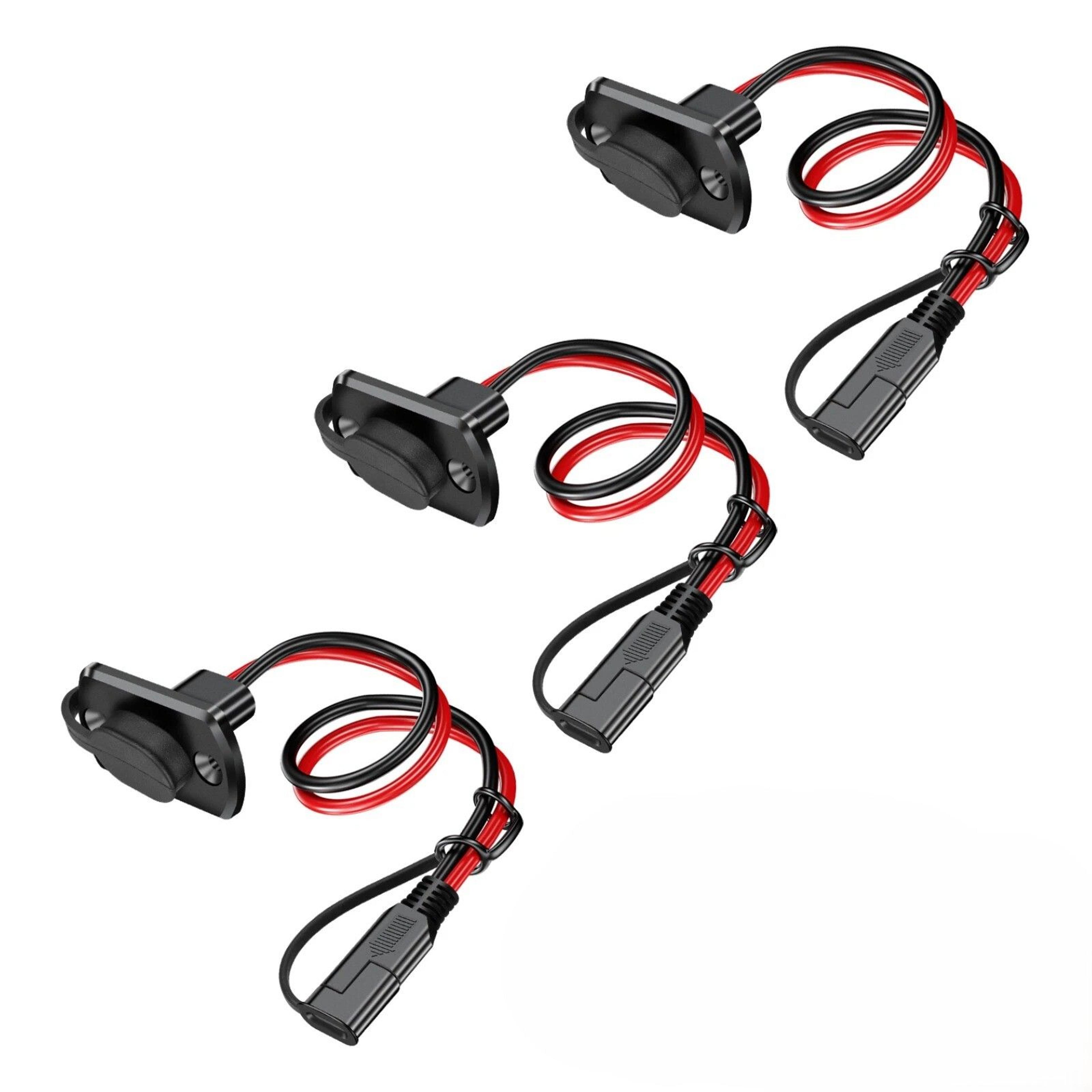 awg sae adapter harness, sae male to female cable, extension cable for solar panels, battery connections