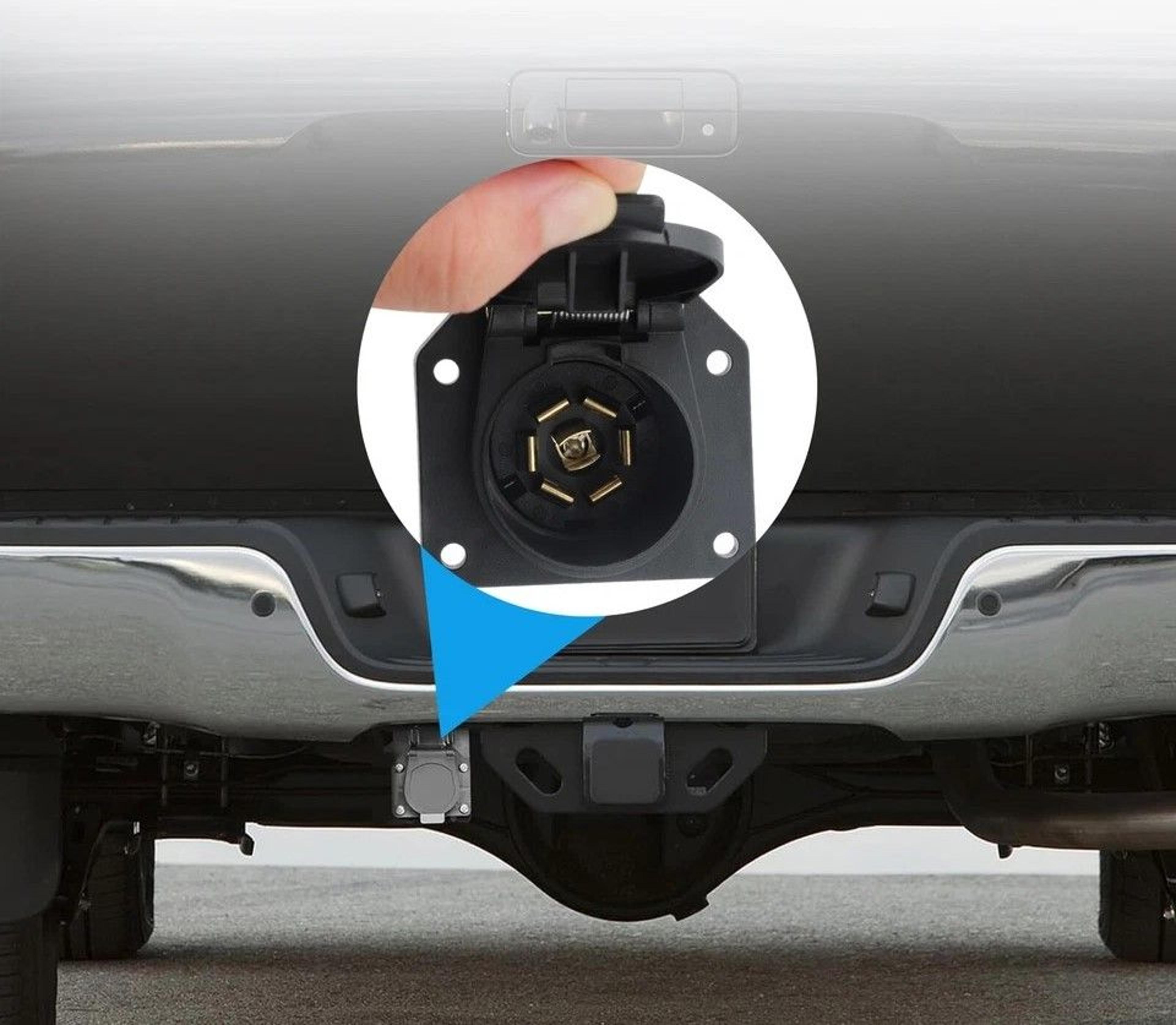 trailer light plug, rv wiring harness adapter for trucks, campers, trailers with mounting bracket