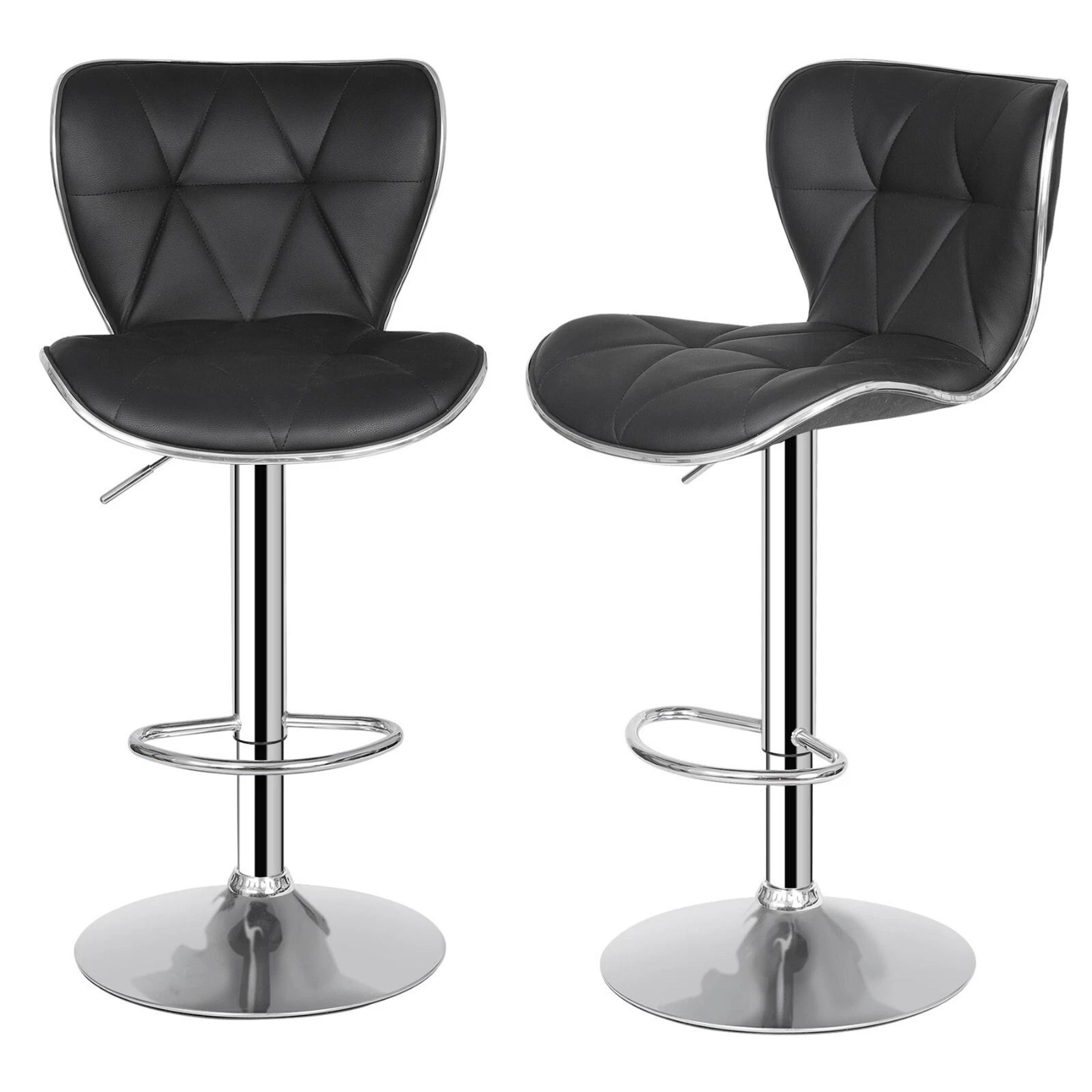 pu leather swivel bar stools, adjustable shell back, counter height, comfortable, high-quality steel footrest