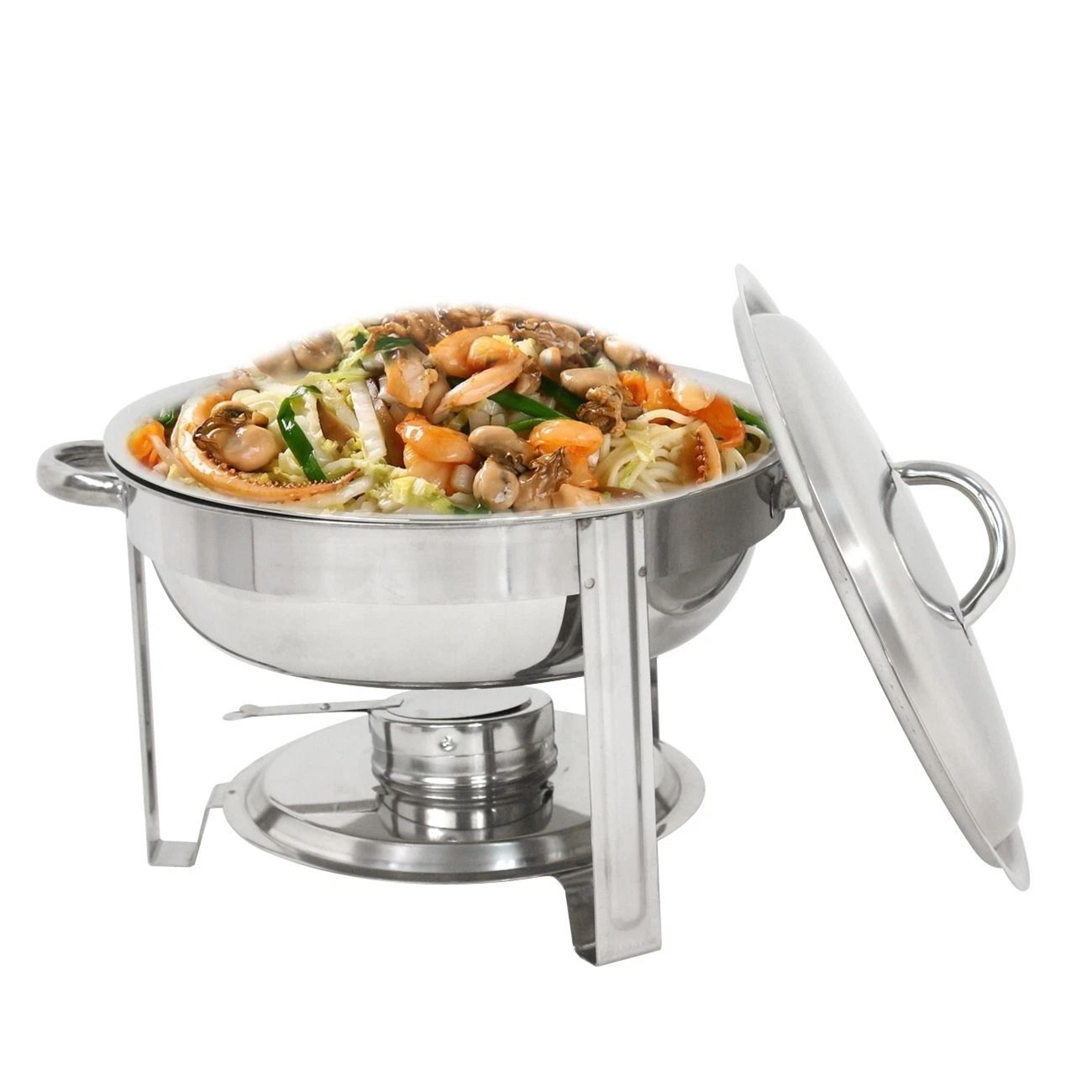 stainless steel buffet chafer, round quart chafing dish, party catering essentials, durable frame for banquets