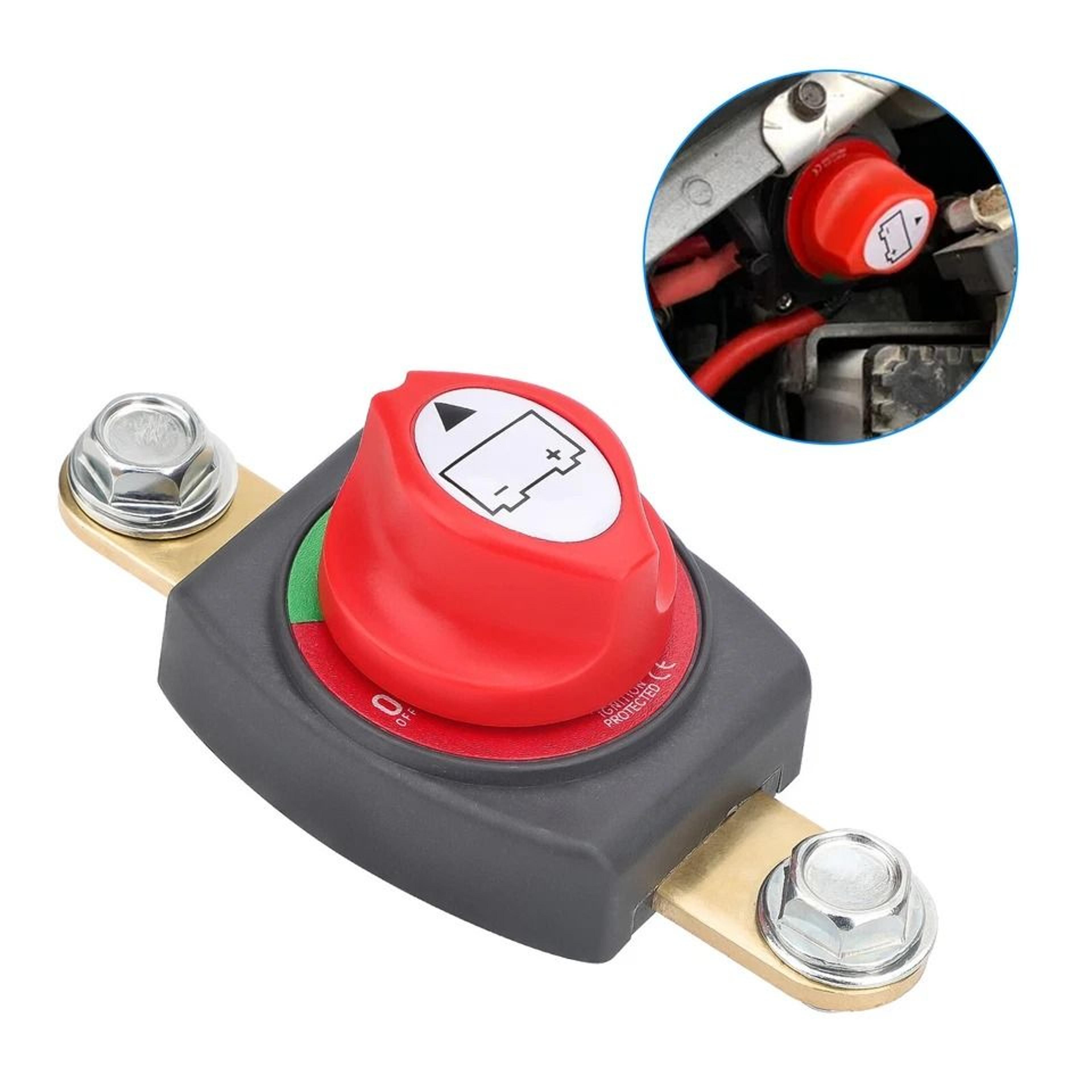 switch battery cut master switch isolator, top post battery disconnect, marine rv car