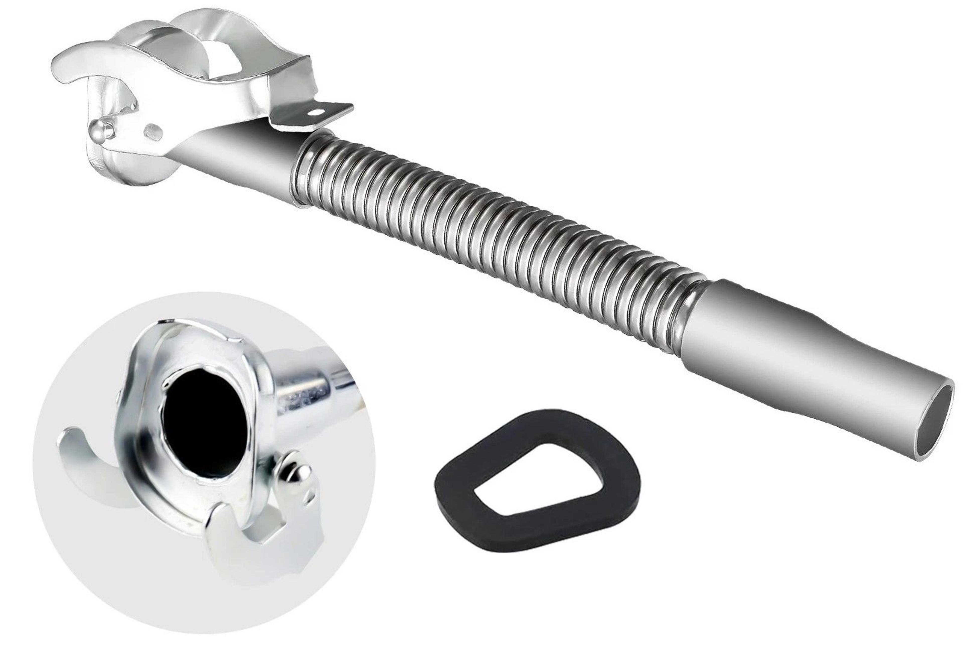 stainless steel long nose spout nozzle, flexible jerry can spout replacement, universal fuel pouring hose
