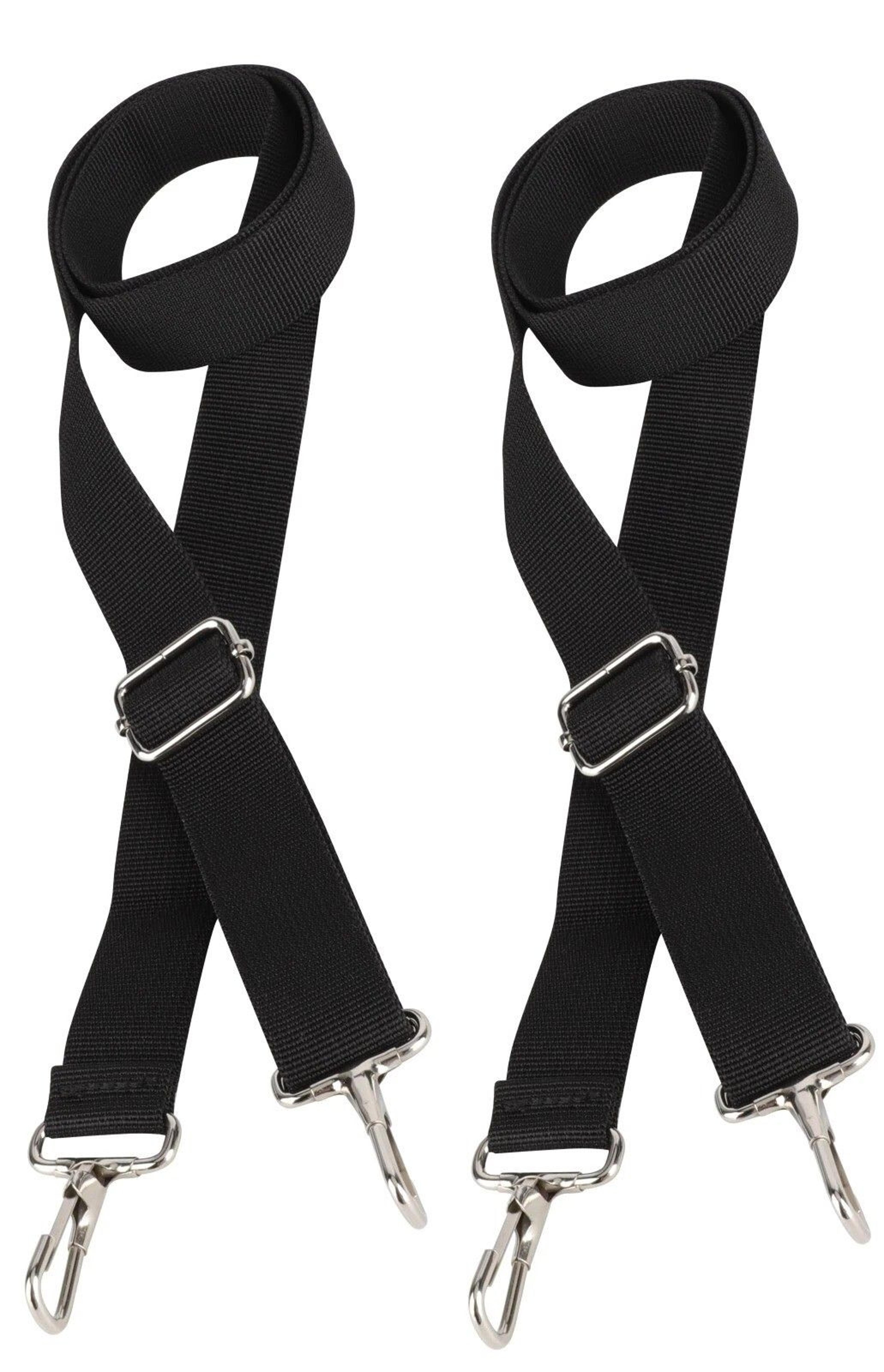 adjustable bimini top straps with loop, tie down webbing, snap hooks, marine hardware