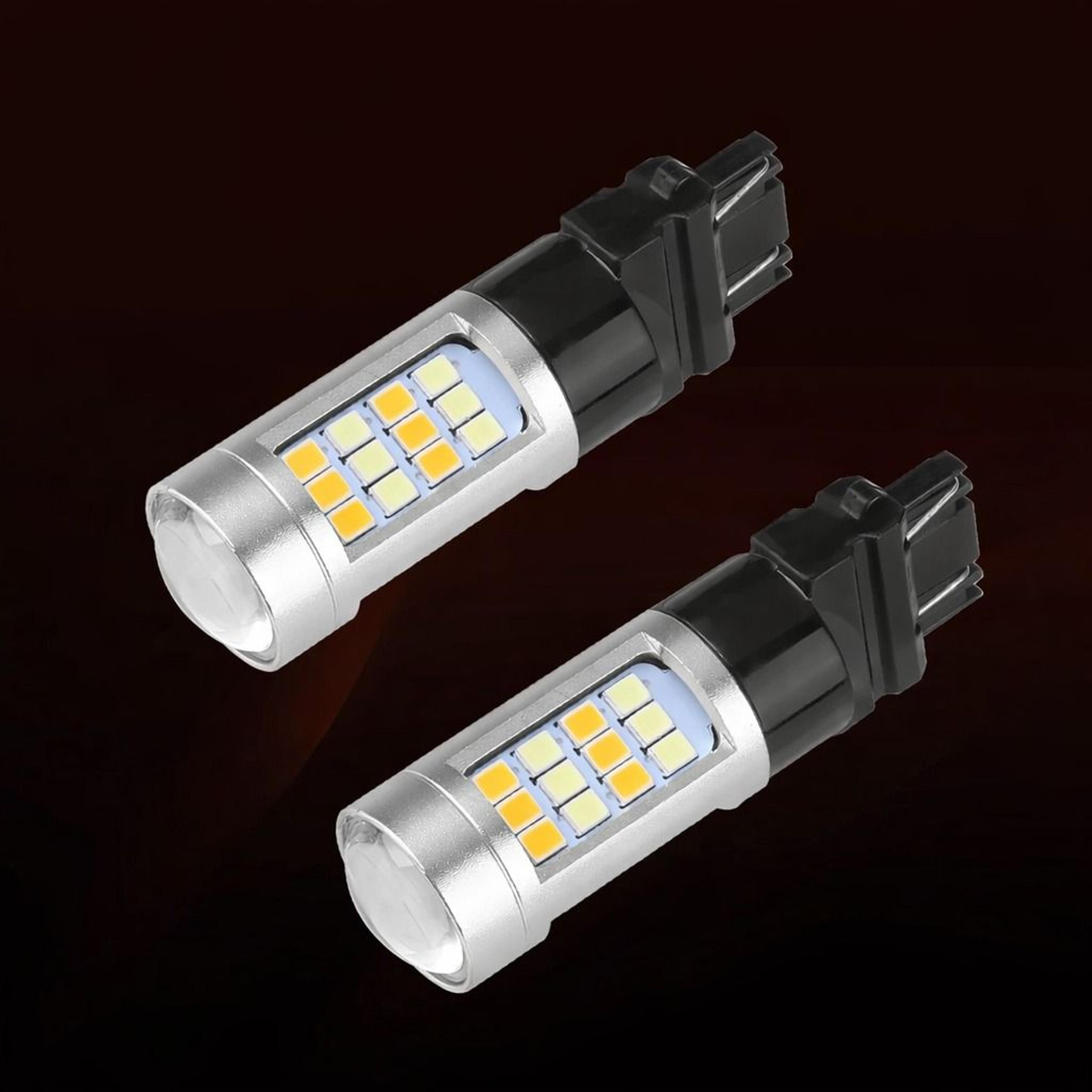 white/amber led drl switchback bulbs, turn signal, parking light, error-free