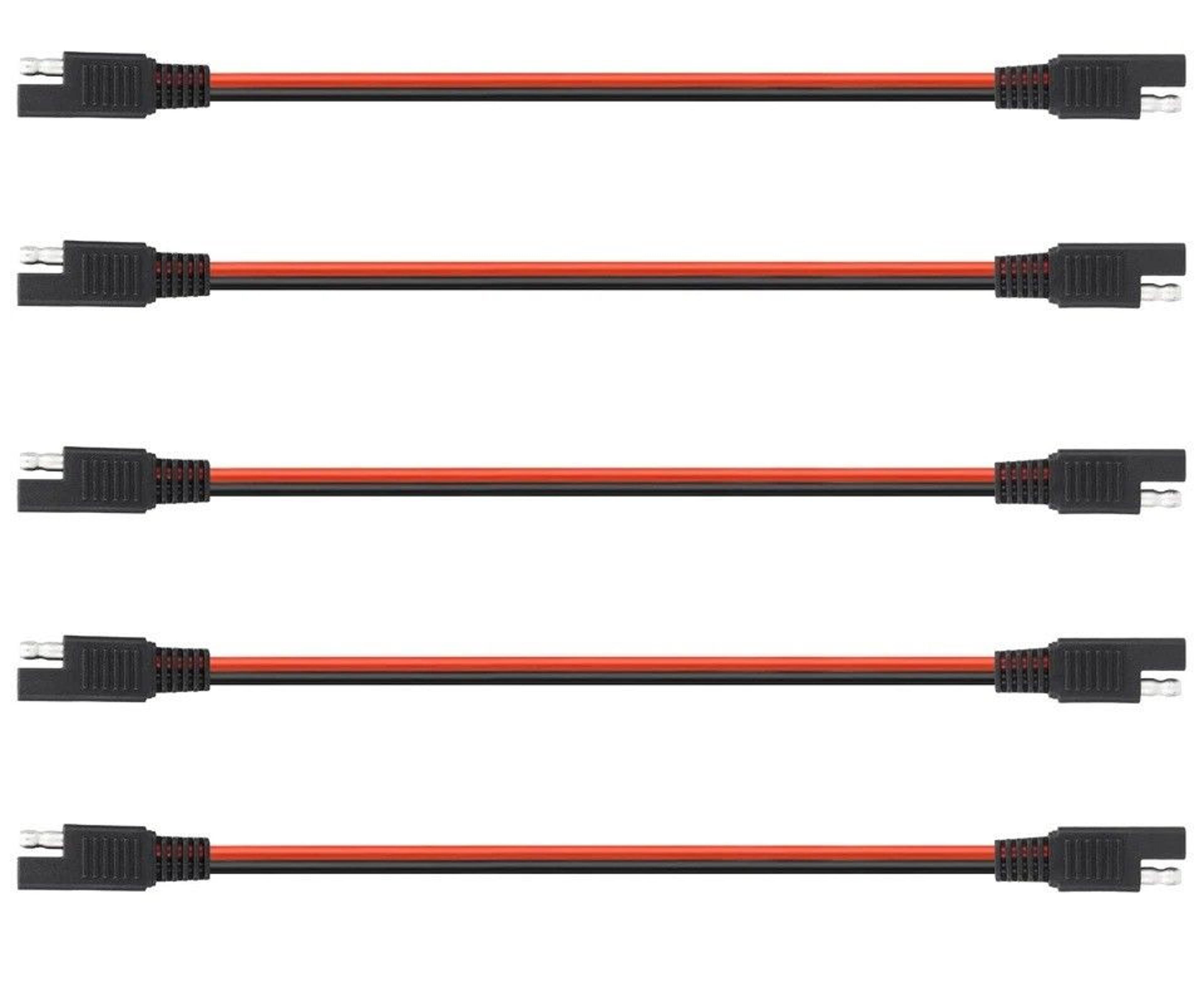 heavy duty polarized power cable connectors, quick disconnect, awg, red & black, sae molded for batteries