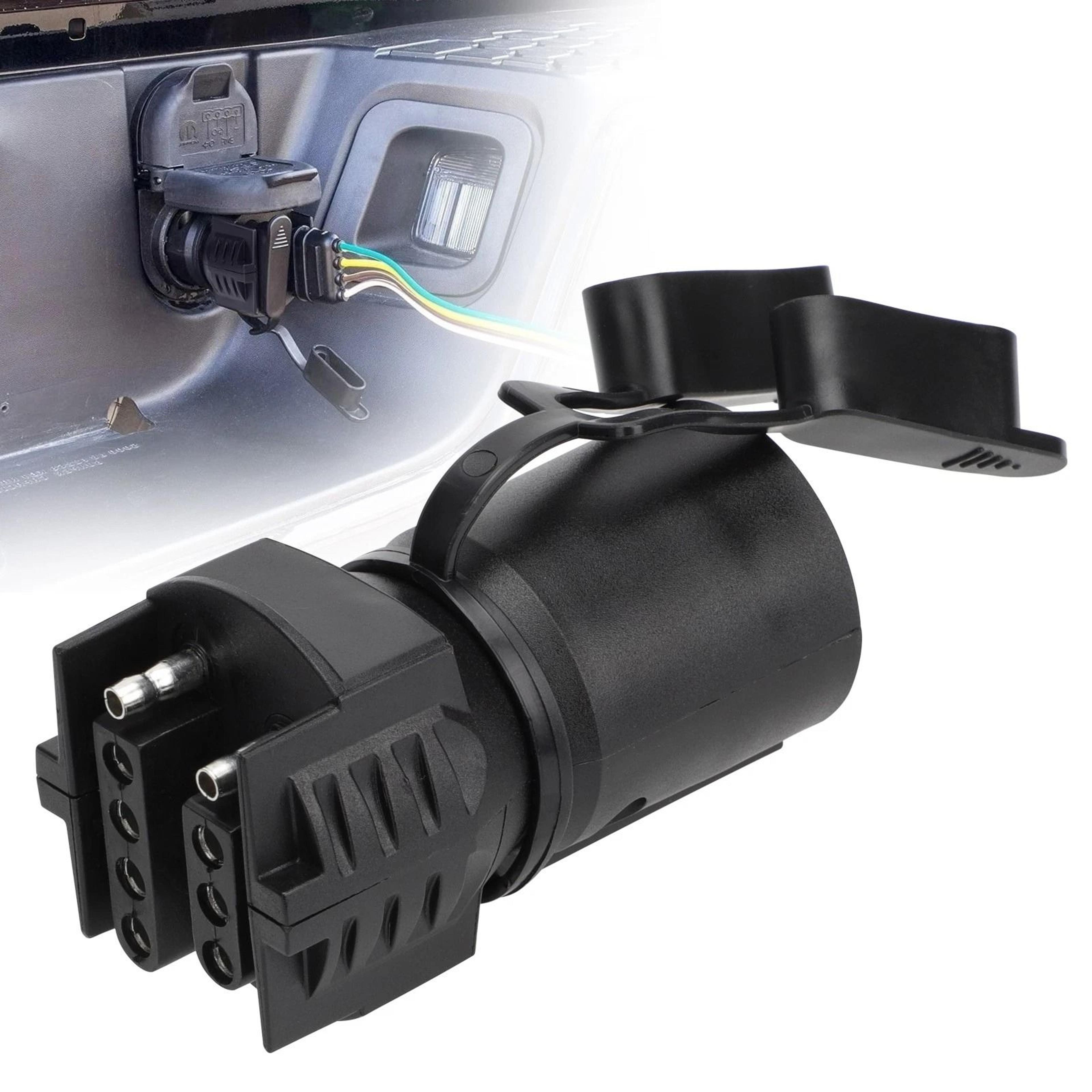 trailer adapter, durable tow lights plug, waterproof, heavy-duty wiring adapter for rvs, atvs, boats