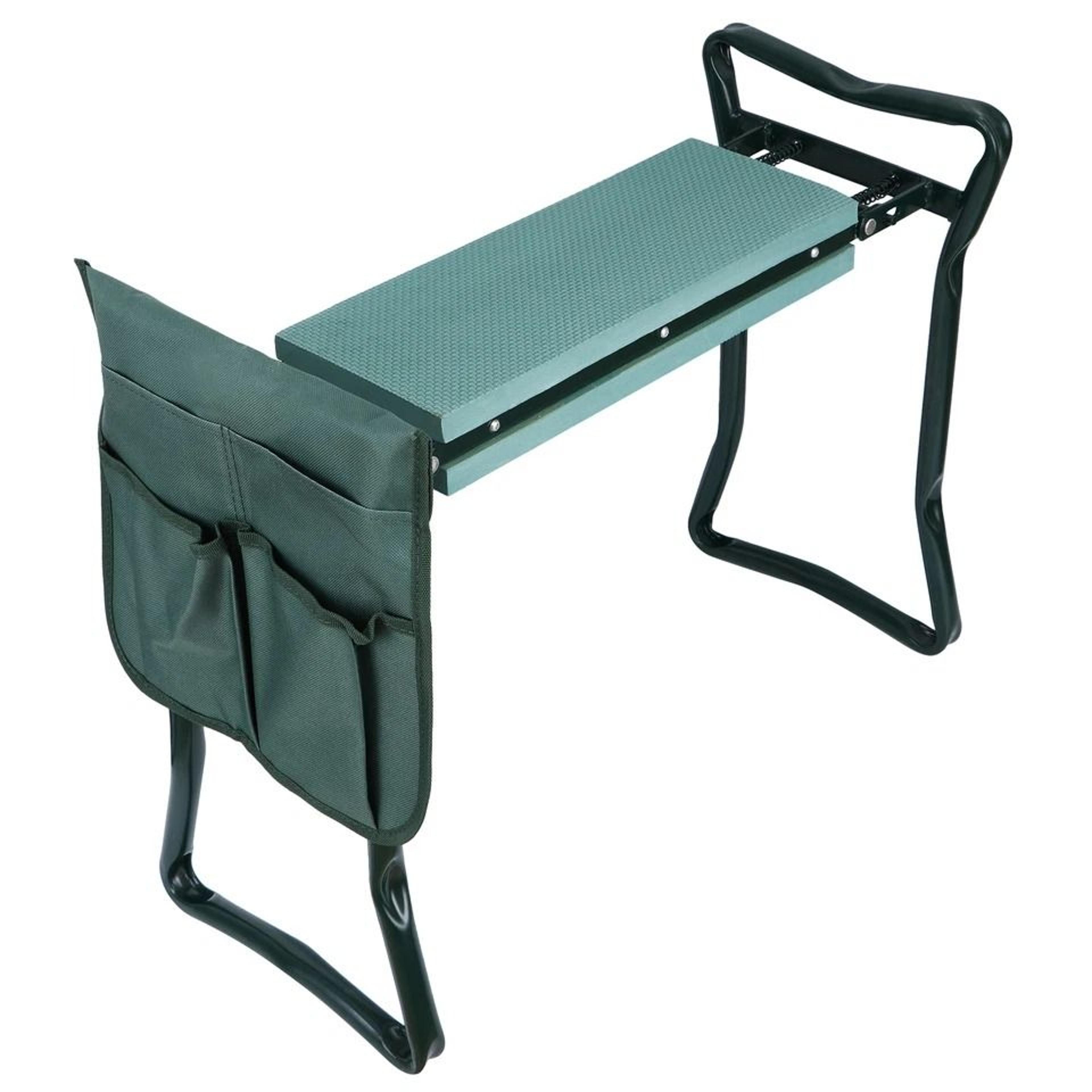 portable folding garden kneeler with soft cushion seat, garden kneeling pad & knee support