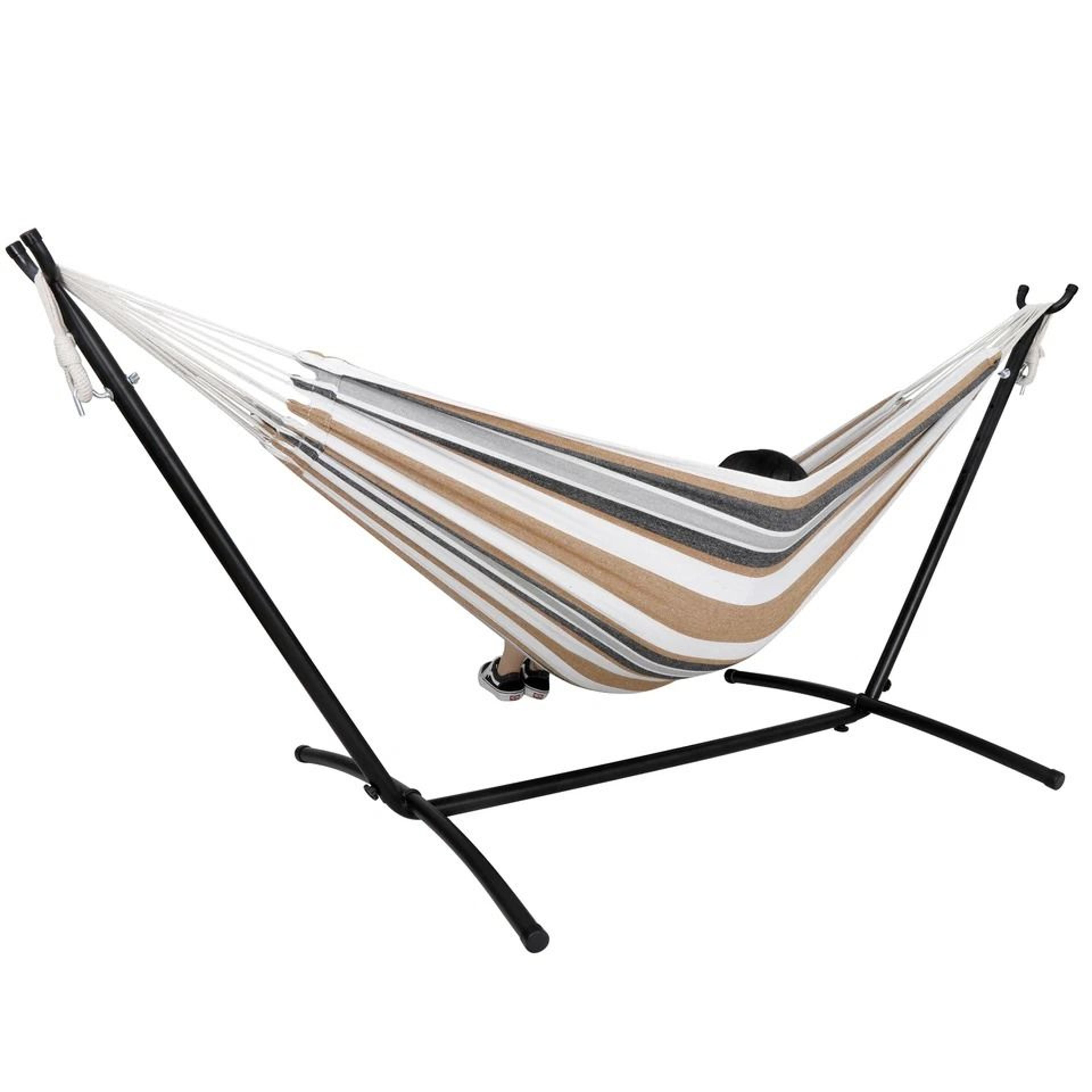 relax in style cozy hammock hanging with stand, comfortable porch swing seat, durable rope chair lounger