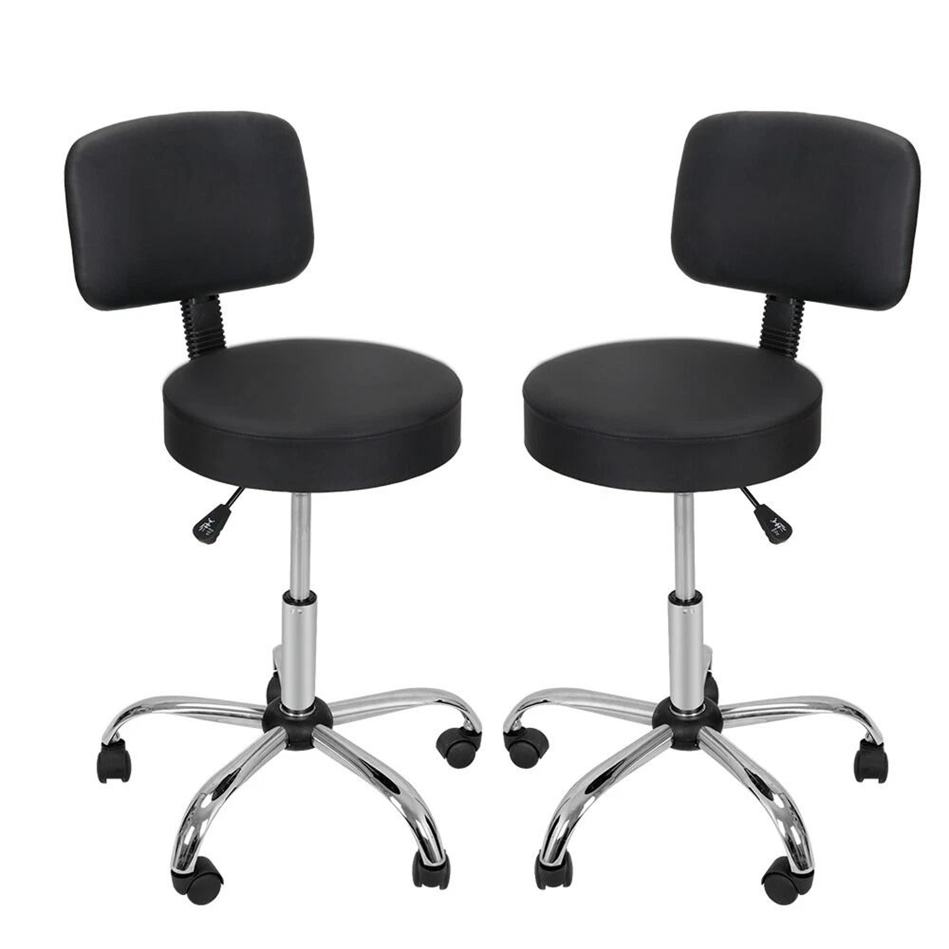 rolling swivel salon stool chair, adjustable hydraulic massage chair, height adjustable for spa, facial, and massage use