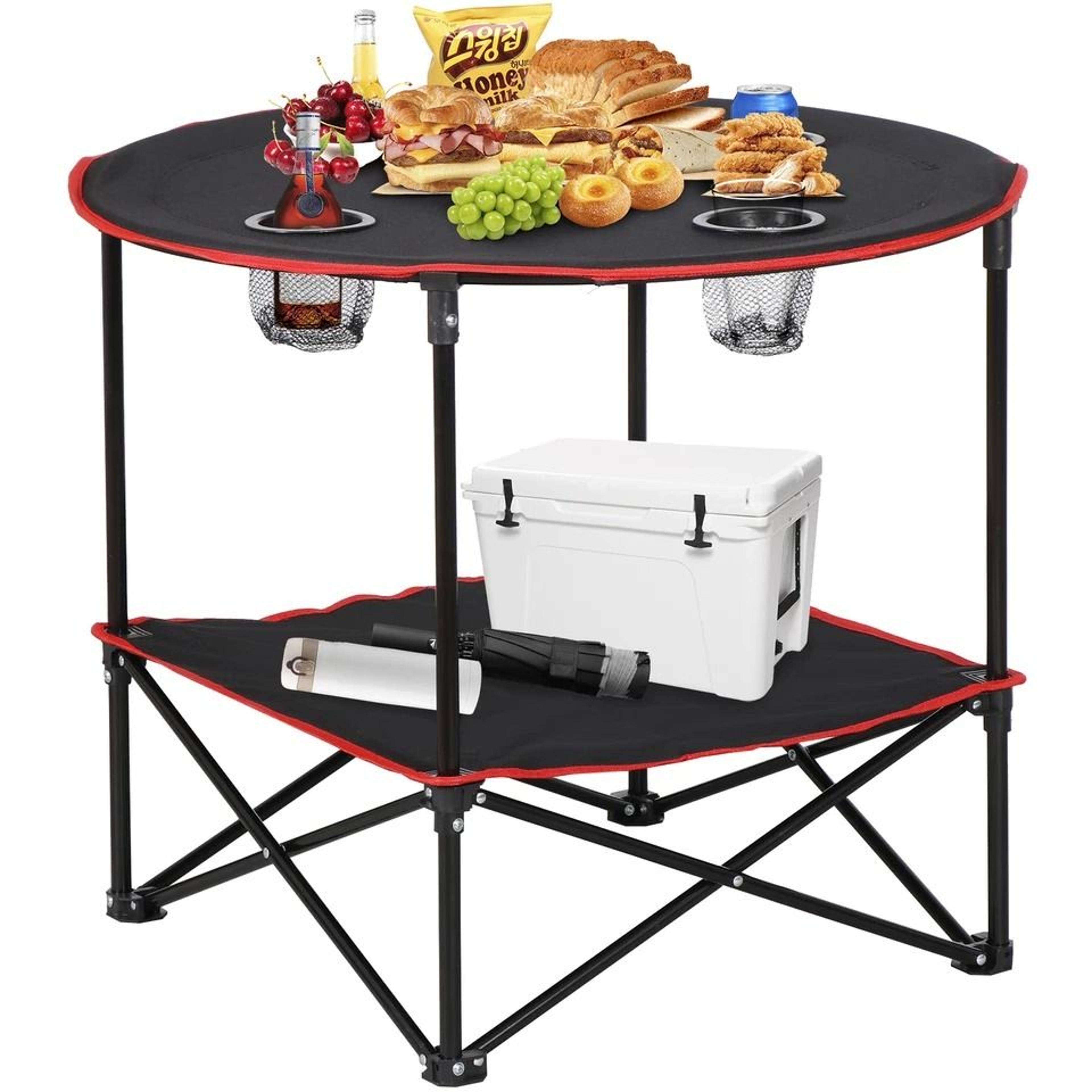 portable foldable camping table, lightweight outdoor table, perfect for beach, picnic, camping
