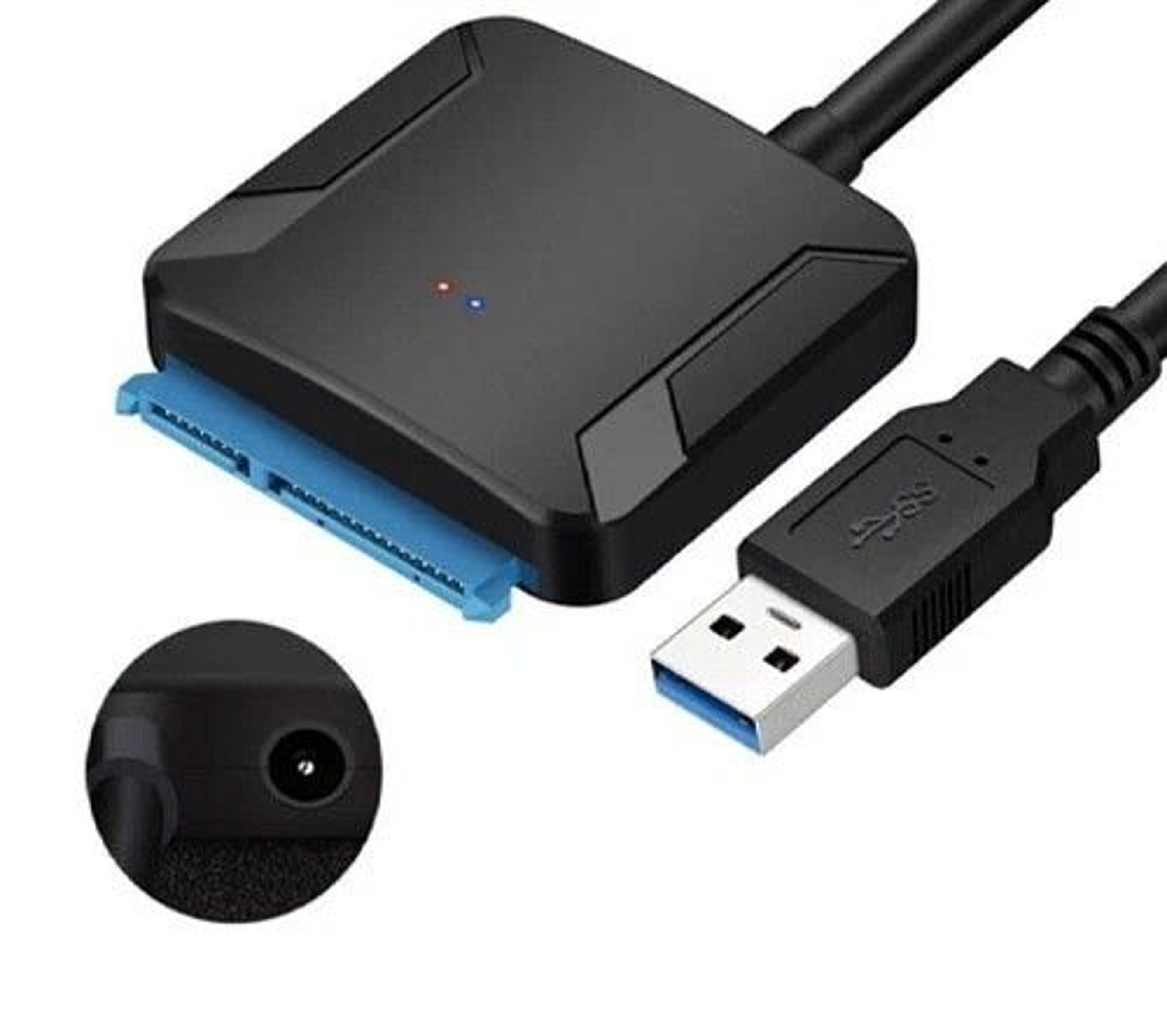 usb to sata power adapter cable, external hard drive reader for ssd/hdd, fast data transfer for backup