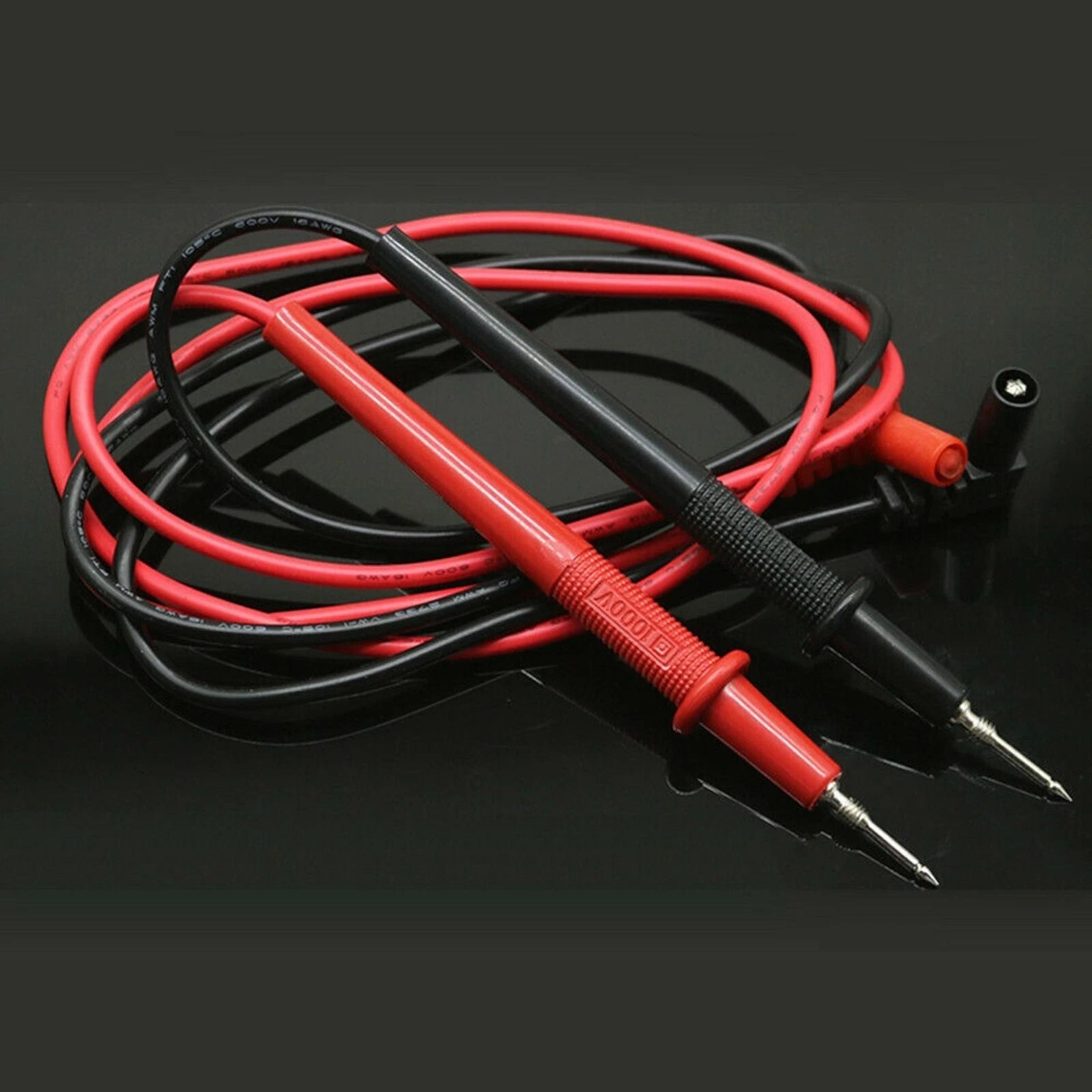 universal test leads for digital multimeter meter, high-quality probe wire, banana plugs, anti-slip grip cable