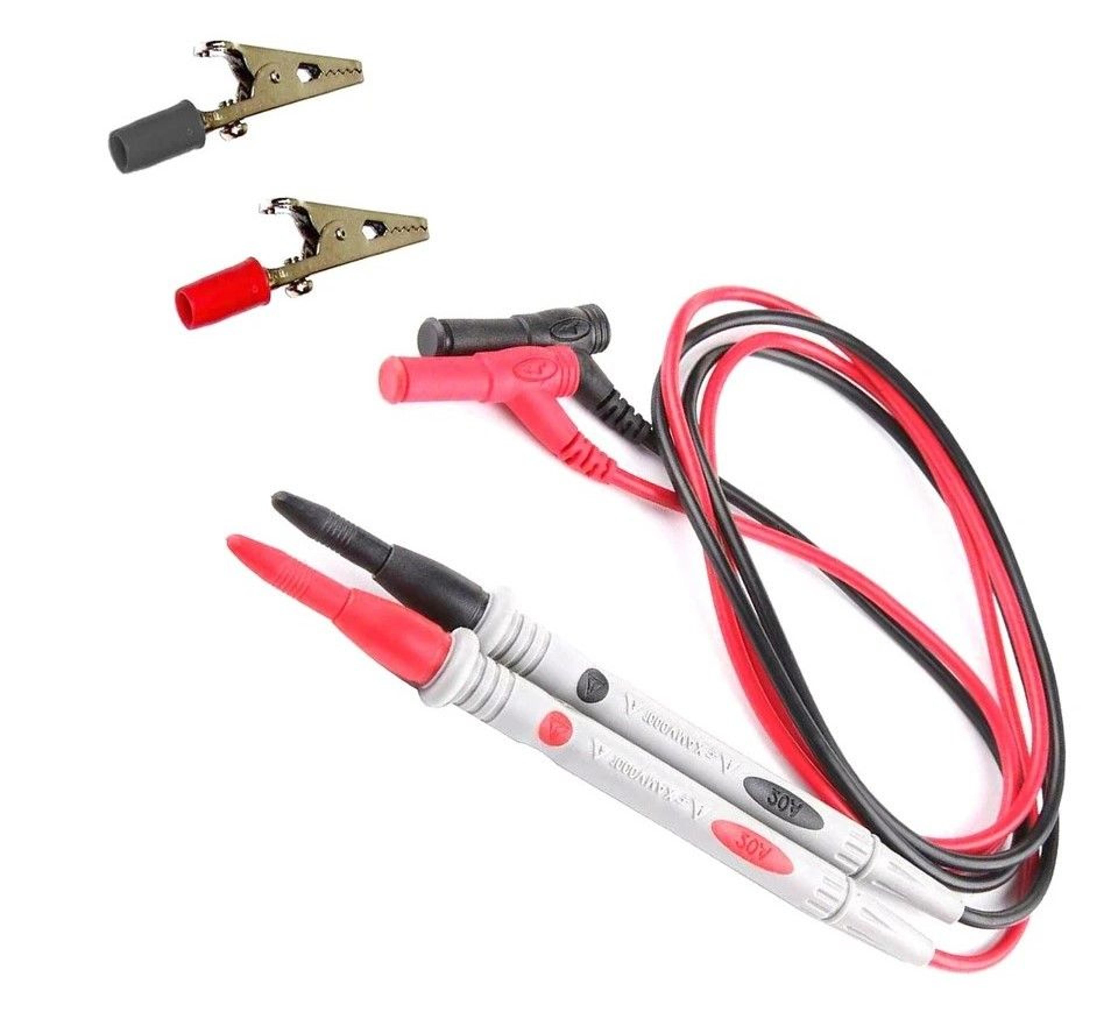 ultra fine needle multimeter test lead, precision probes for digital voltmeter, red and black cable for accurate testing