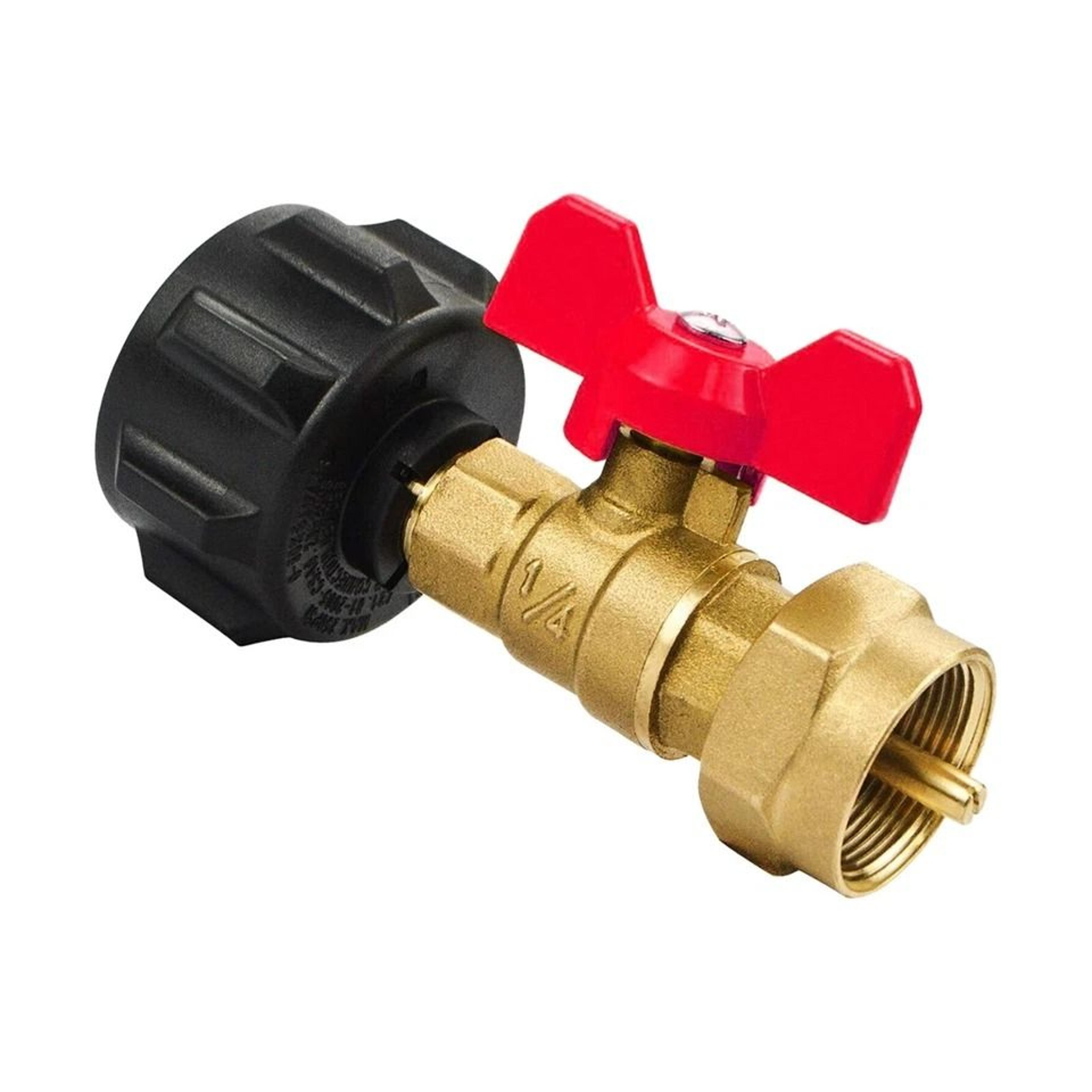 propane tank adapter, refill lp gas lb cylinder tank coupler with regulator valve for bbq grill, quick & safe refill