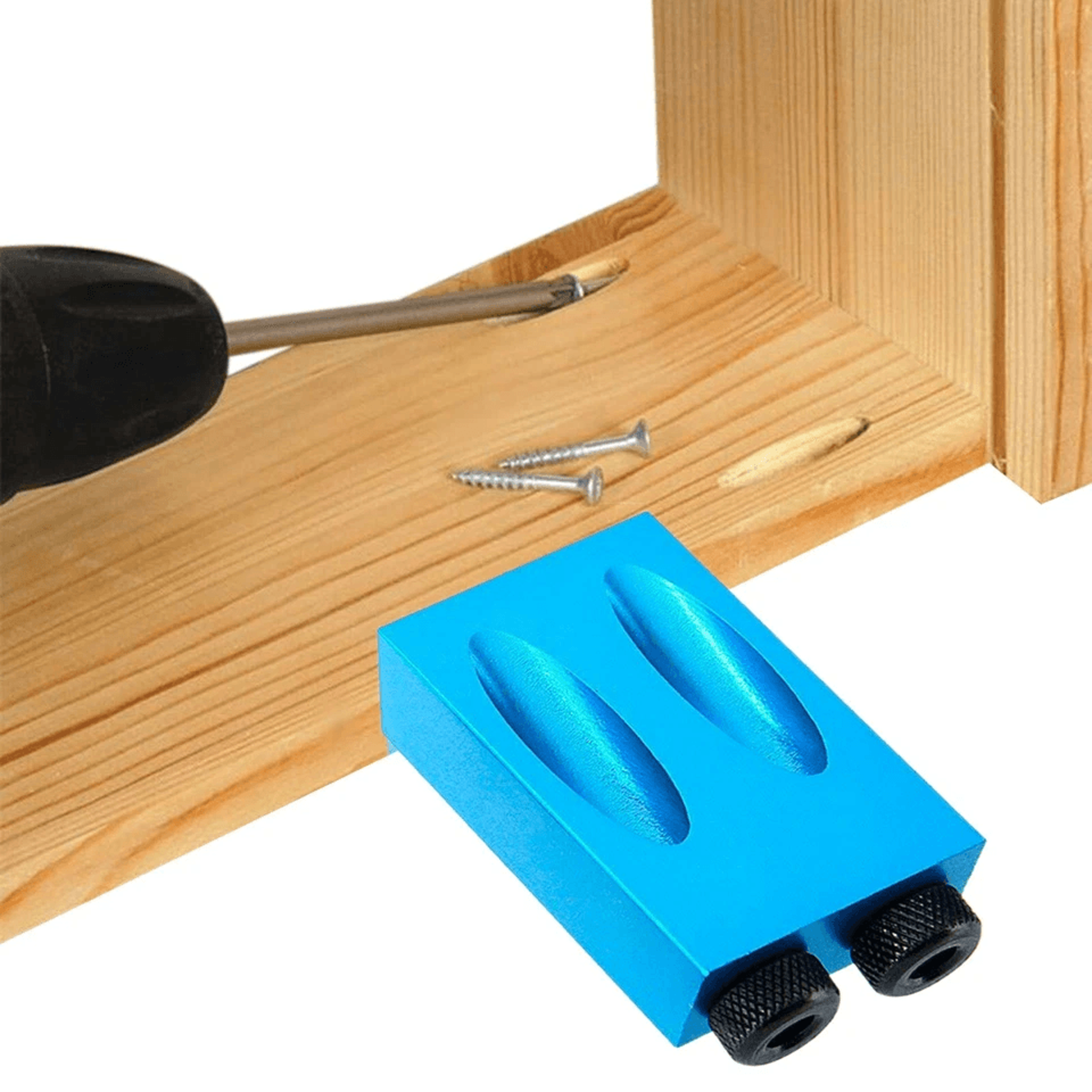 woodworking screw drill, pro pocket hole jig kit, heavy duty inclined hole tool, easy diy system
