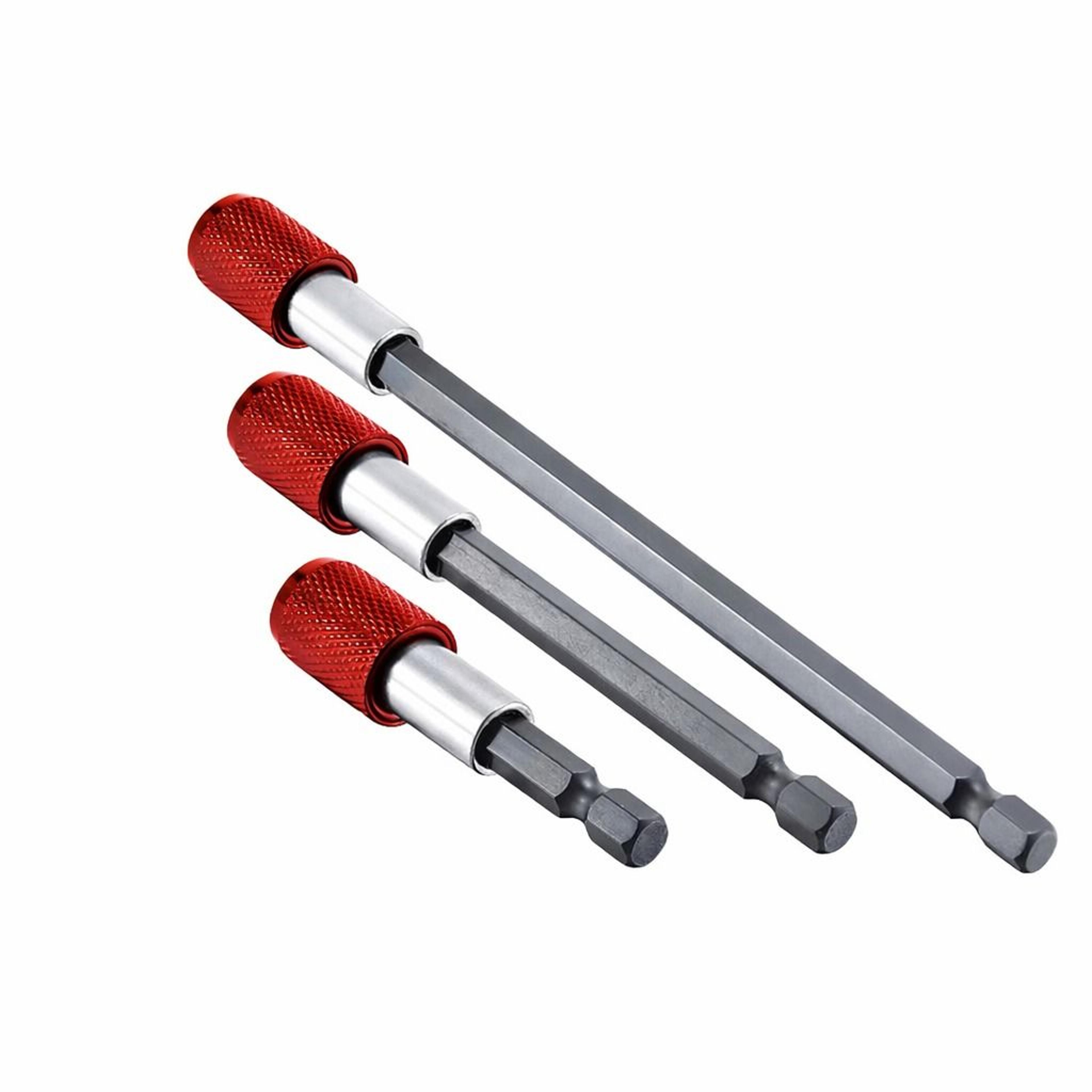 hex shank drill bit holder with magnetic quick release, extension for screwdrivers and drills