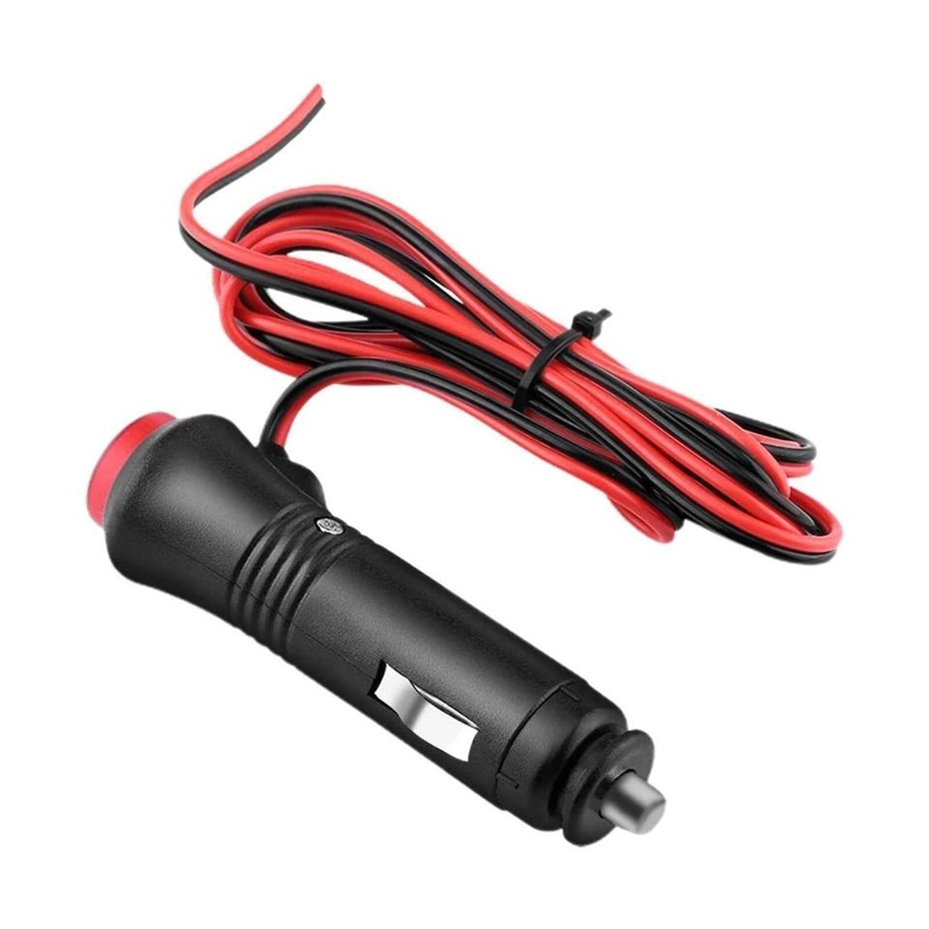 car cigarette lighter plug, high-quality socket connector, on/off switch, cord for auto & motorcycle