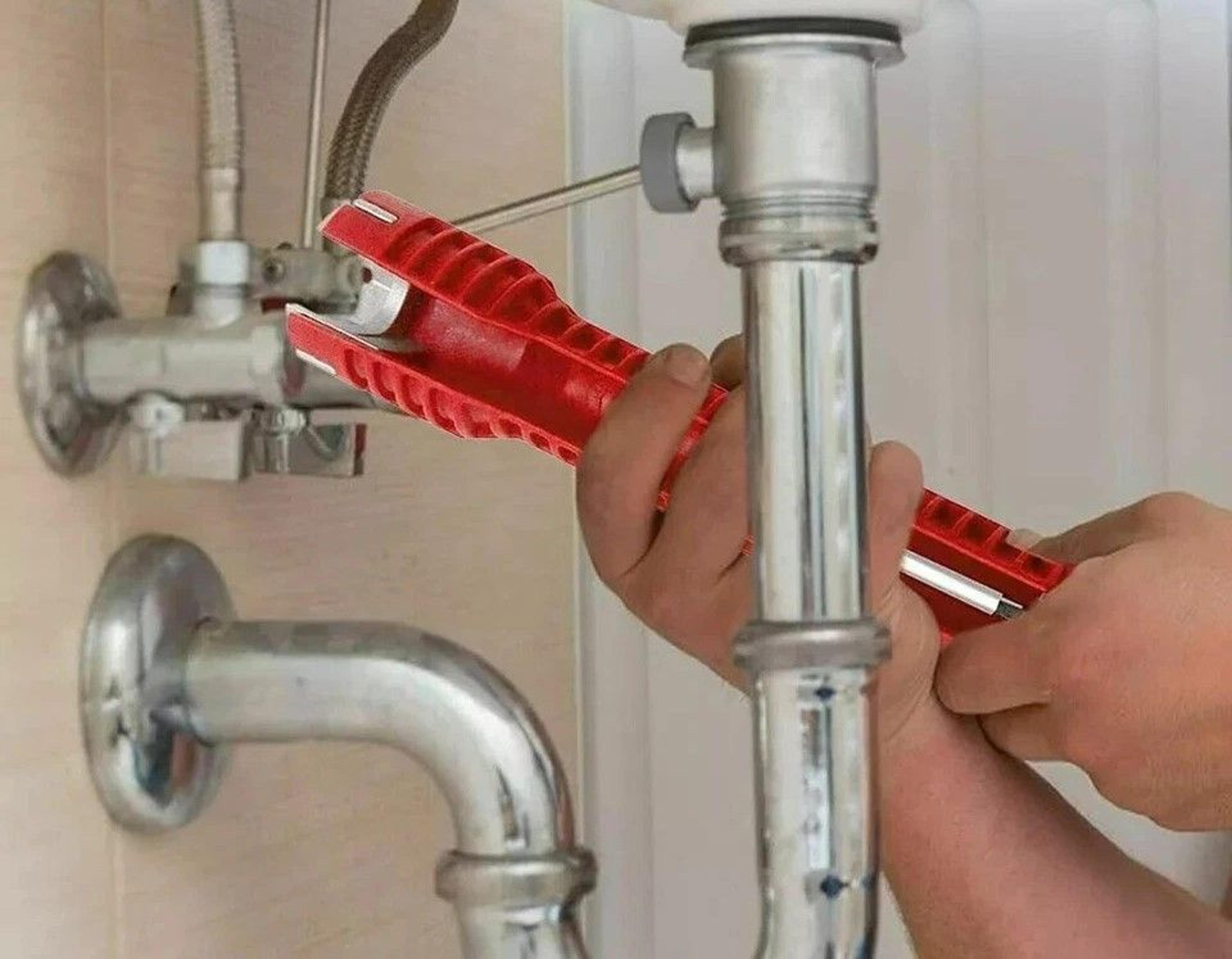 multipurpose faucet wrench tool, plumbing repair tool for sink installations, easy faucet nut removal