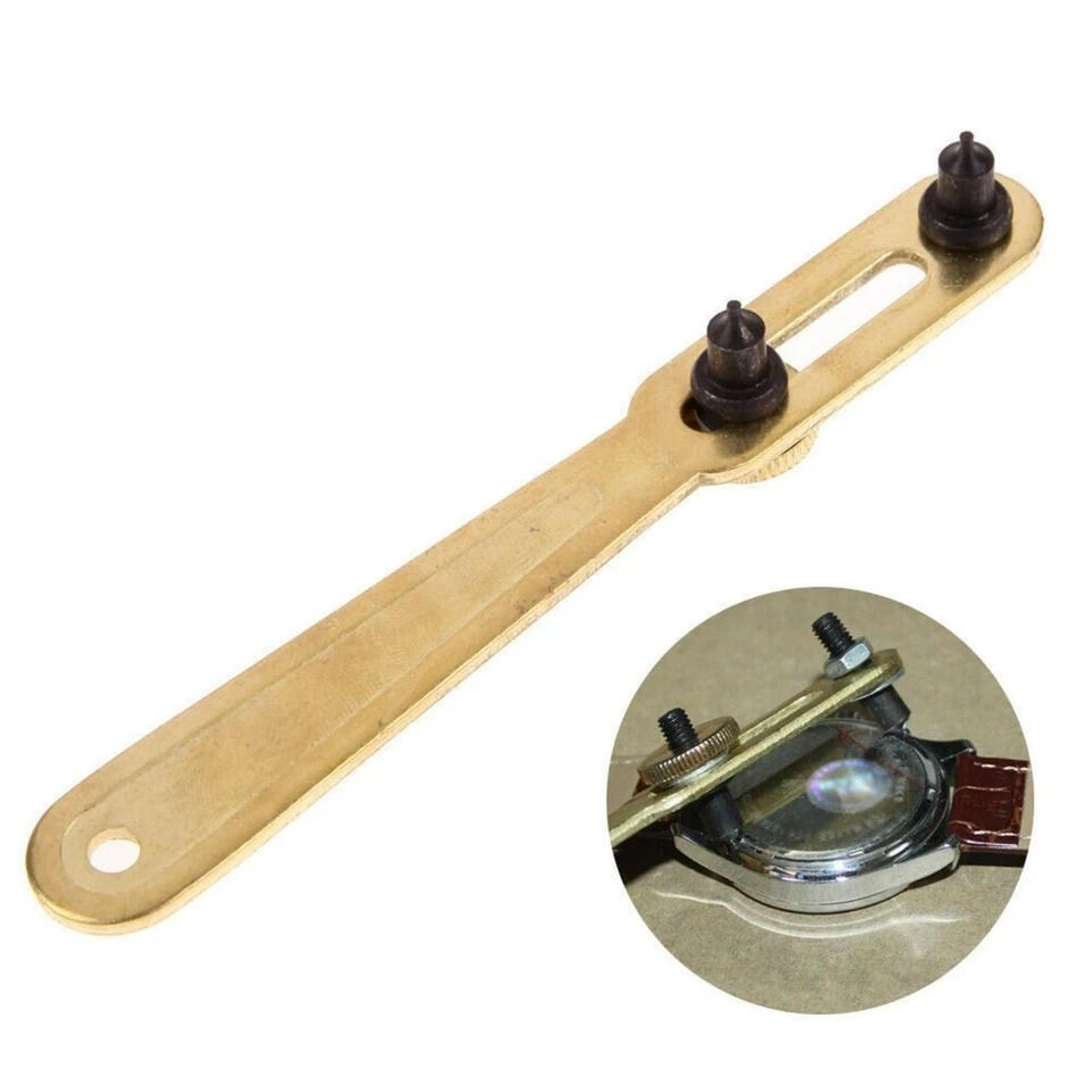 watch back case cover opener remover wrench, adjustable rectangle design, repair kit for screw-on backs, easy-to-use