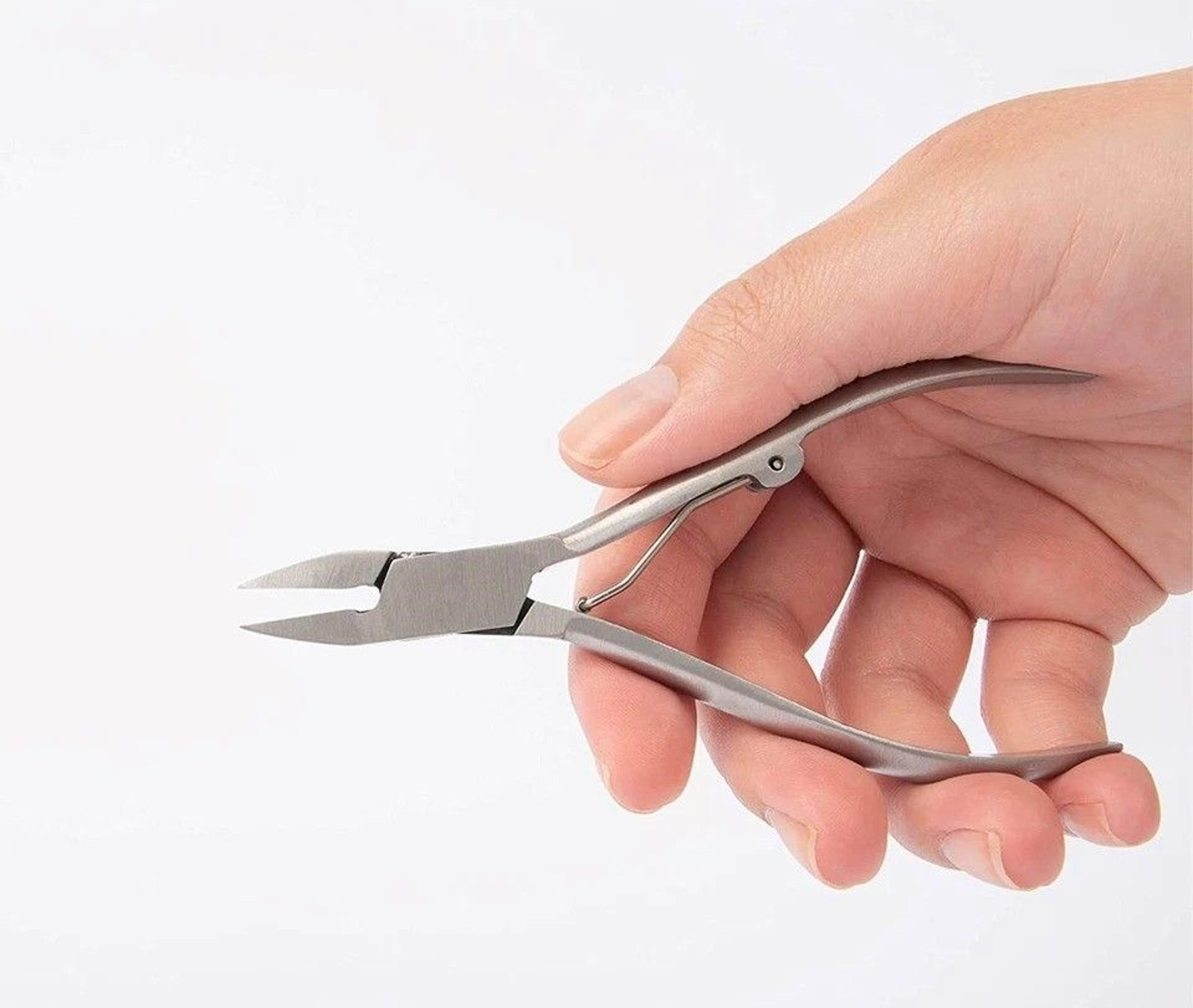 heavy duty toenail clippers for ingrown thick nails, precision nail scissor, stainless steel, comfortable grip