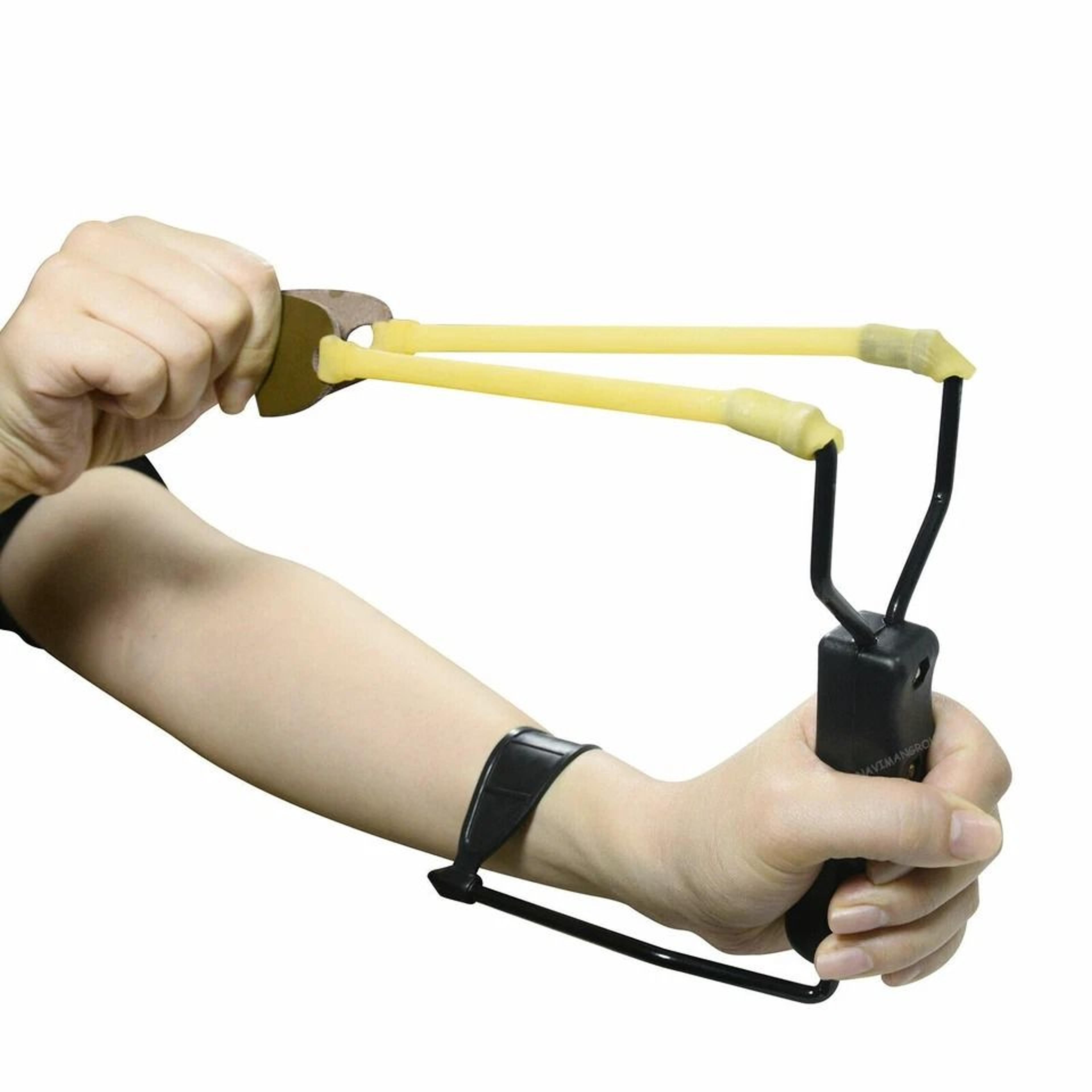 hunting sling shot, high velocity folding wrist slingshot, catapult powerful outdoor sport shooter